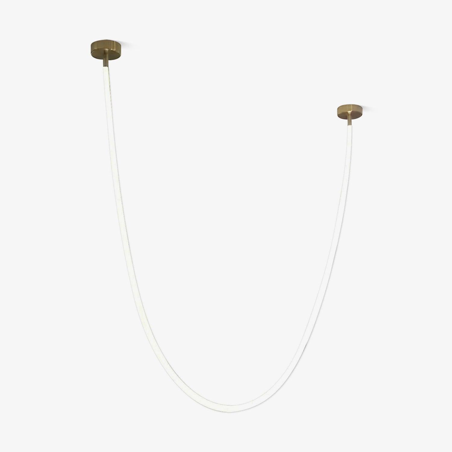 Fenris Pendant Lamp Flexible Curve Silicone Brass-Neutral Decor