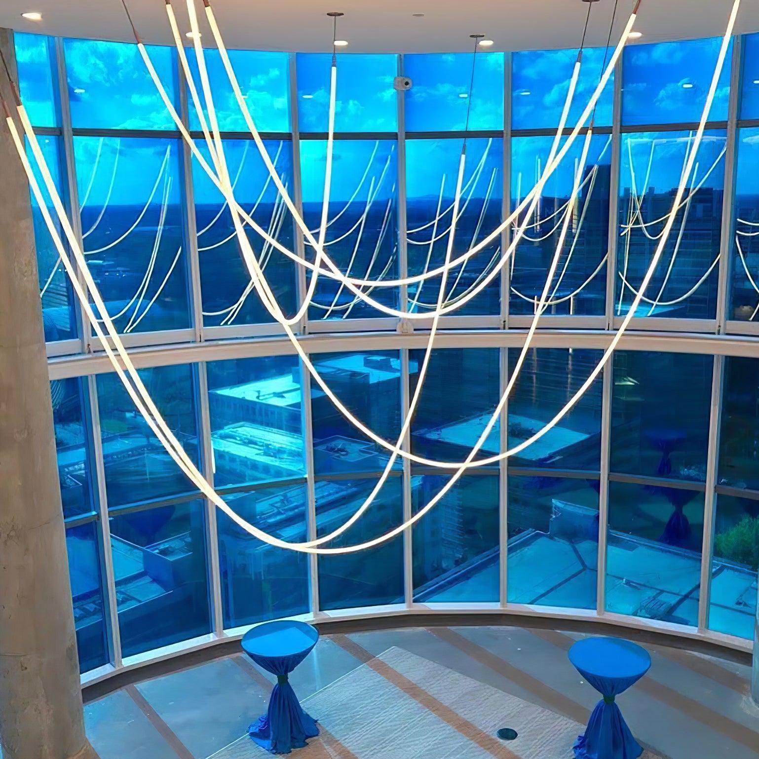 Fenris Pendant Lamp Flexible Curve Silicone Brass-Neutral Decor