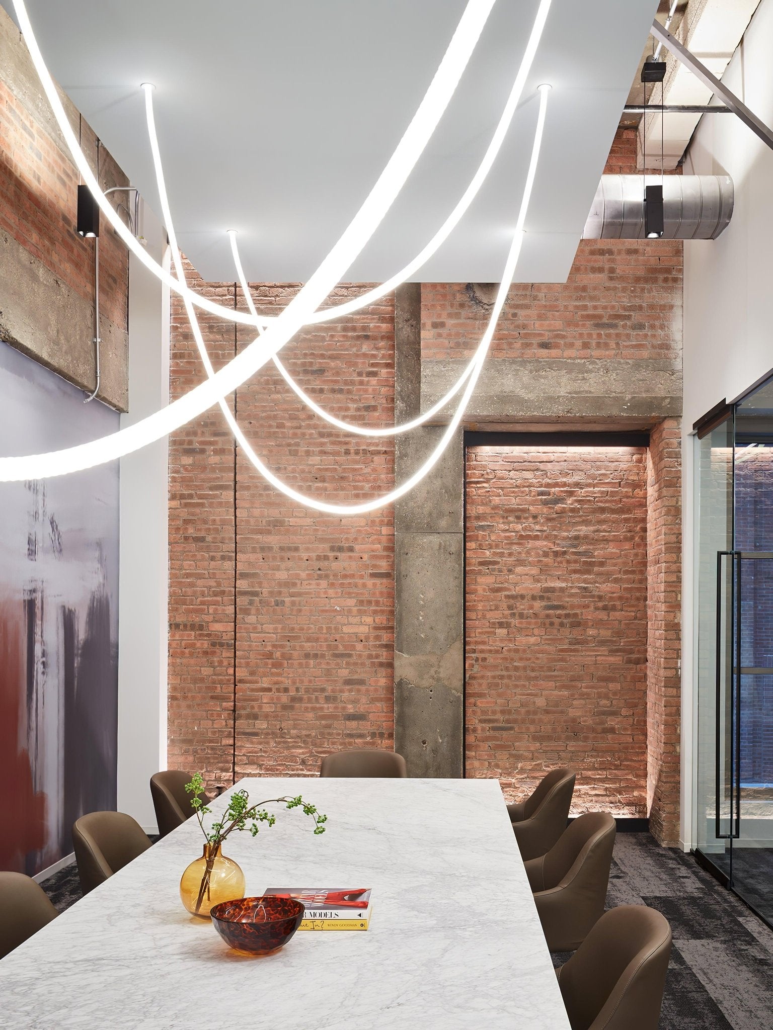 Fenris Pendant Lamp Flexible Curve Silicone Brass-Neutral Decor