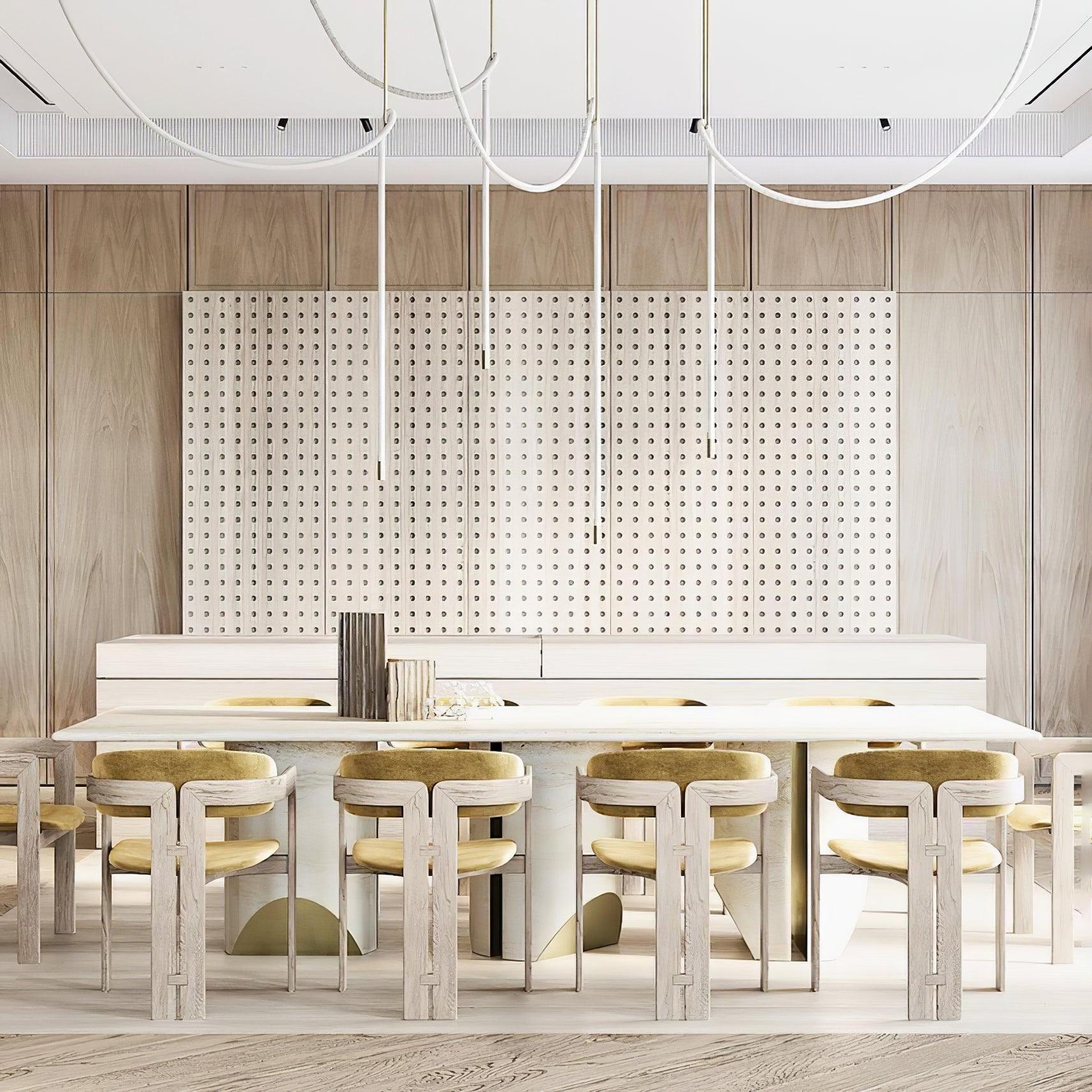 Fenris Pendant Lamp Flexible Curve Silicone Brass-Neutral Decor