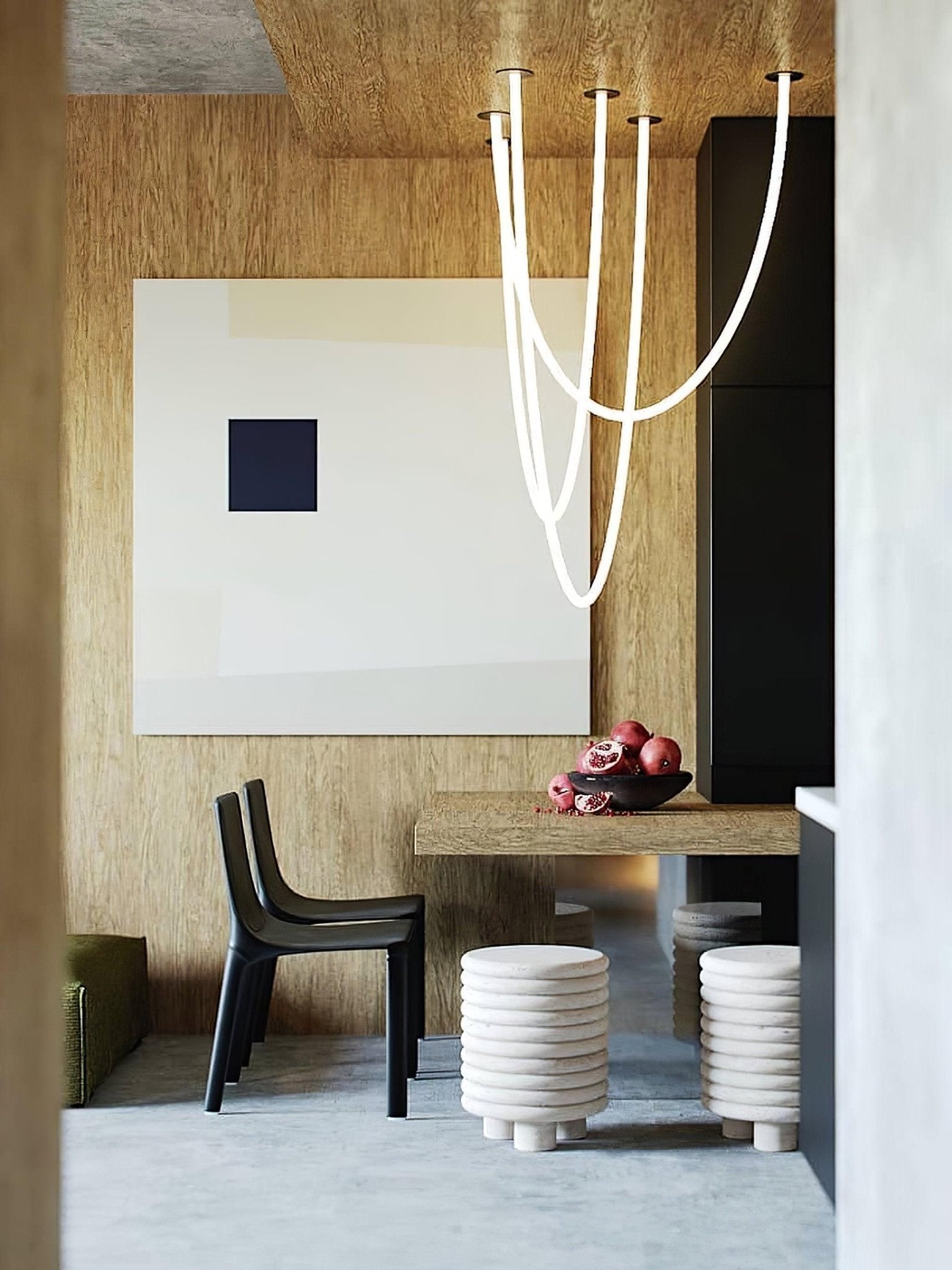 Fenris Pendant Lamp Flexible Curve Silicone Brass-Neutral Decor