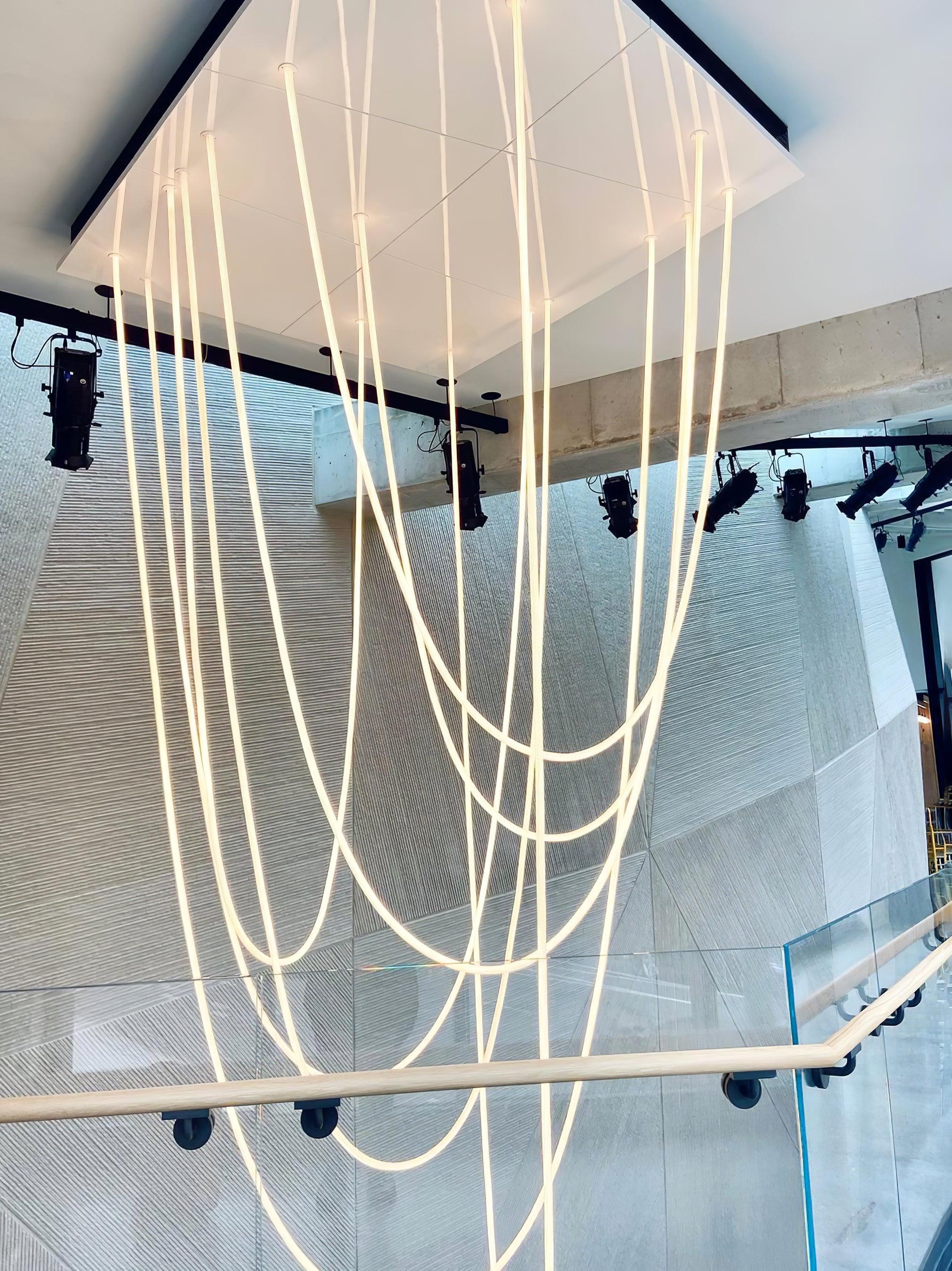 Fenris Pendant Lamp Flexible Curve Silicone Brass-Neutral Decor