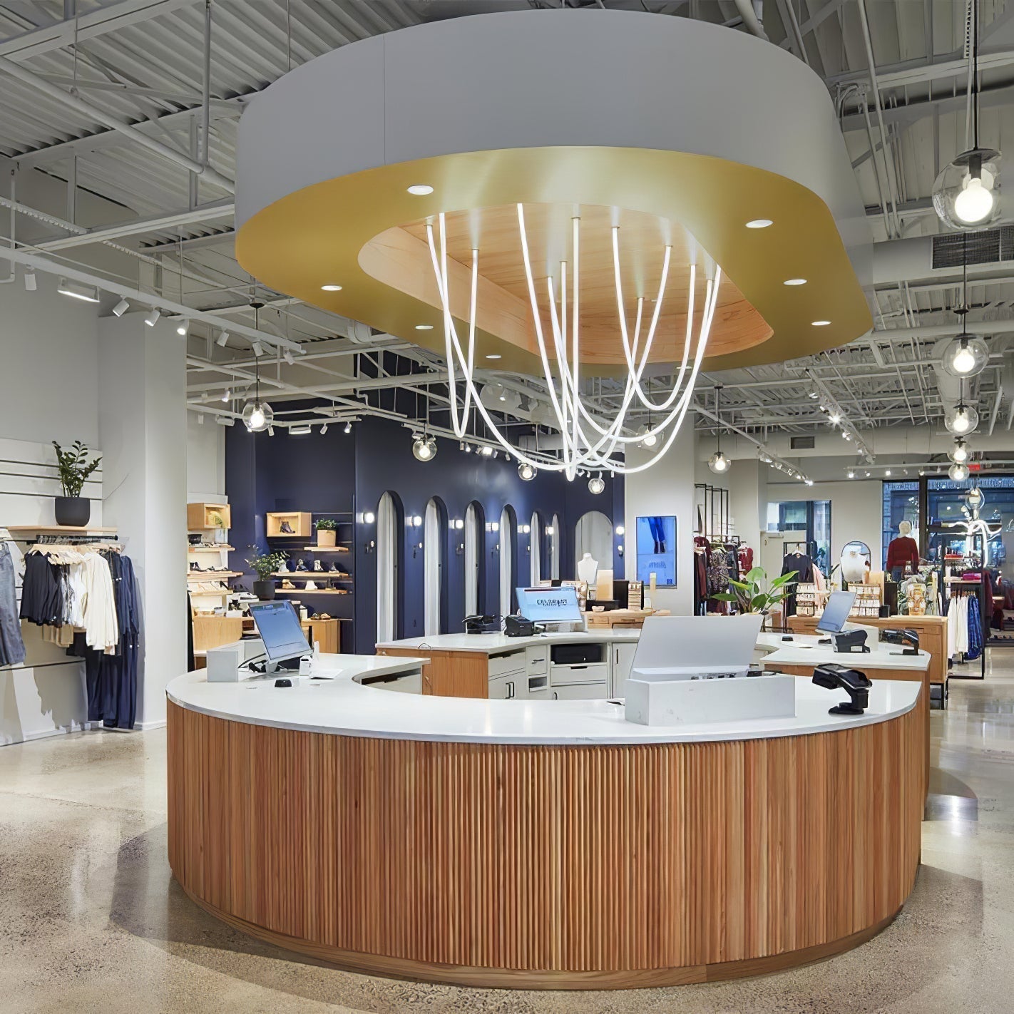 Fenris Pendant Lamp Flexible Curve Silicone Brass-Neutral Decor