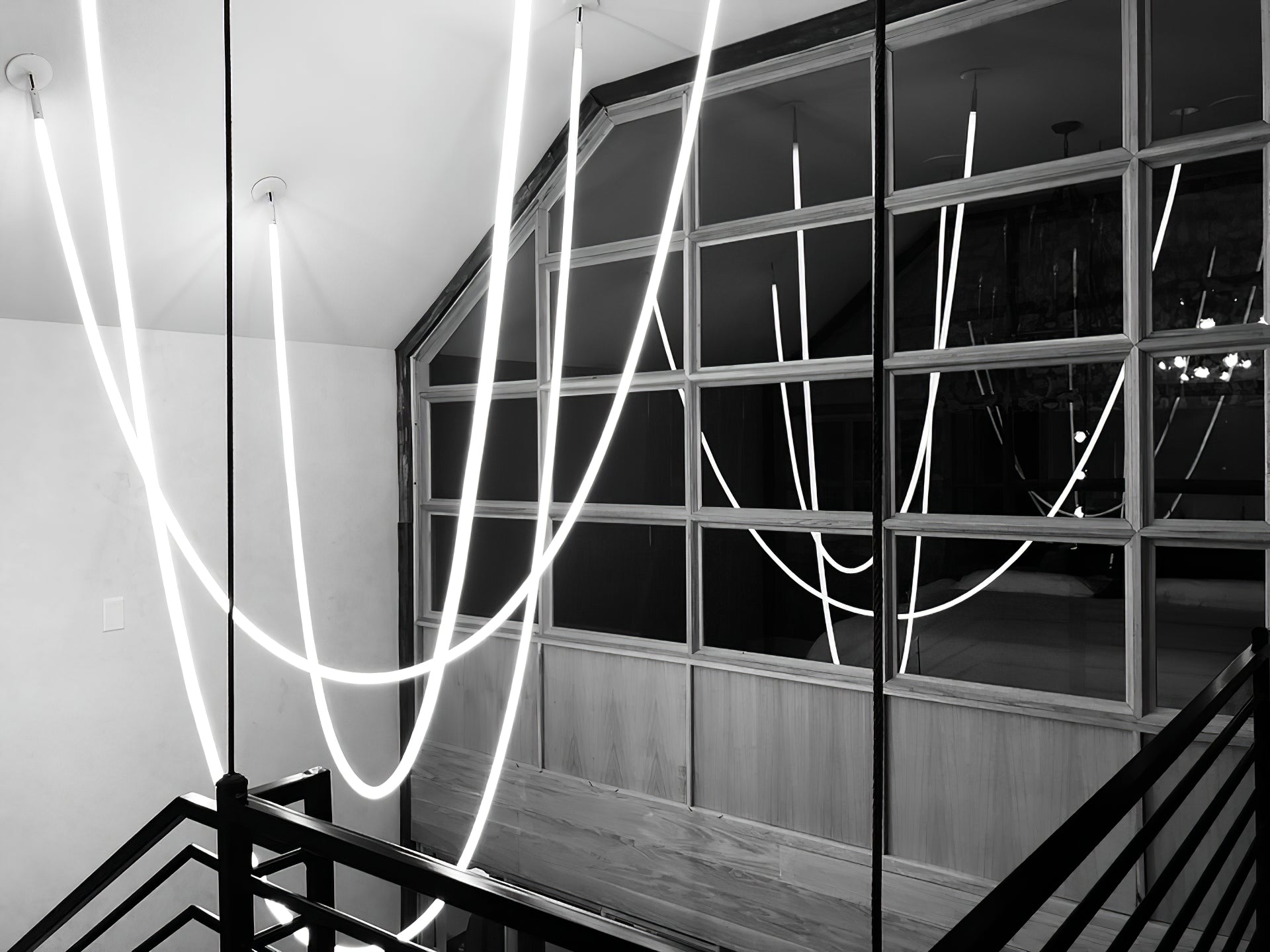 Fenris Pendant Lamp Flexible Curve Silicone Brass-Neutral Decor