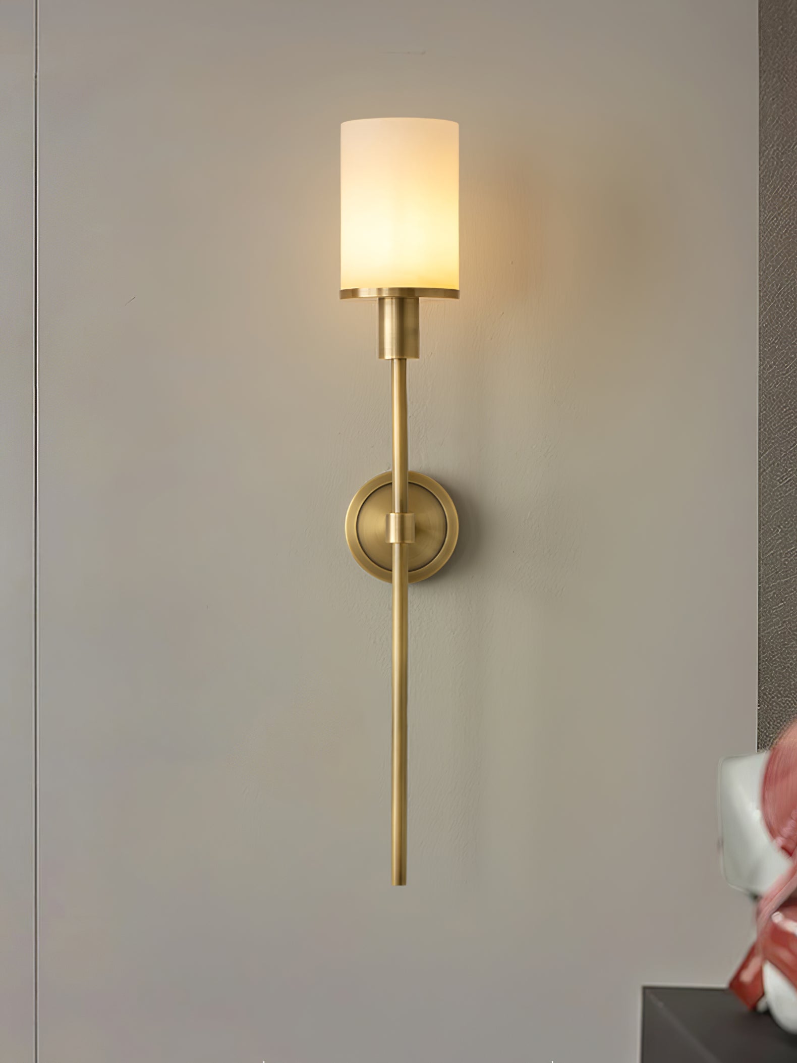 Mycara Nordic Art Classic Alabaster Sconce Wall lamp-Neutral Decor