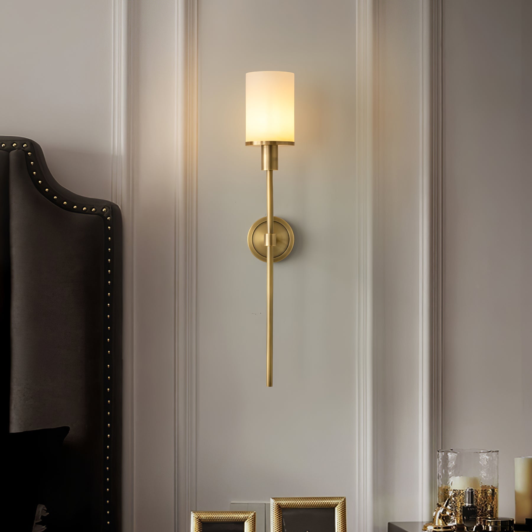 Mycara Nordic Art Classic Alabaster Sconce Wall lamp-Neutral Decor