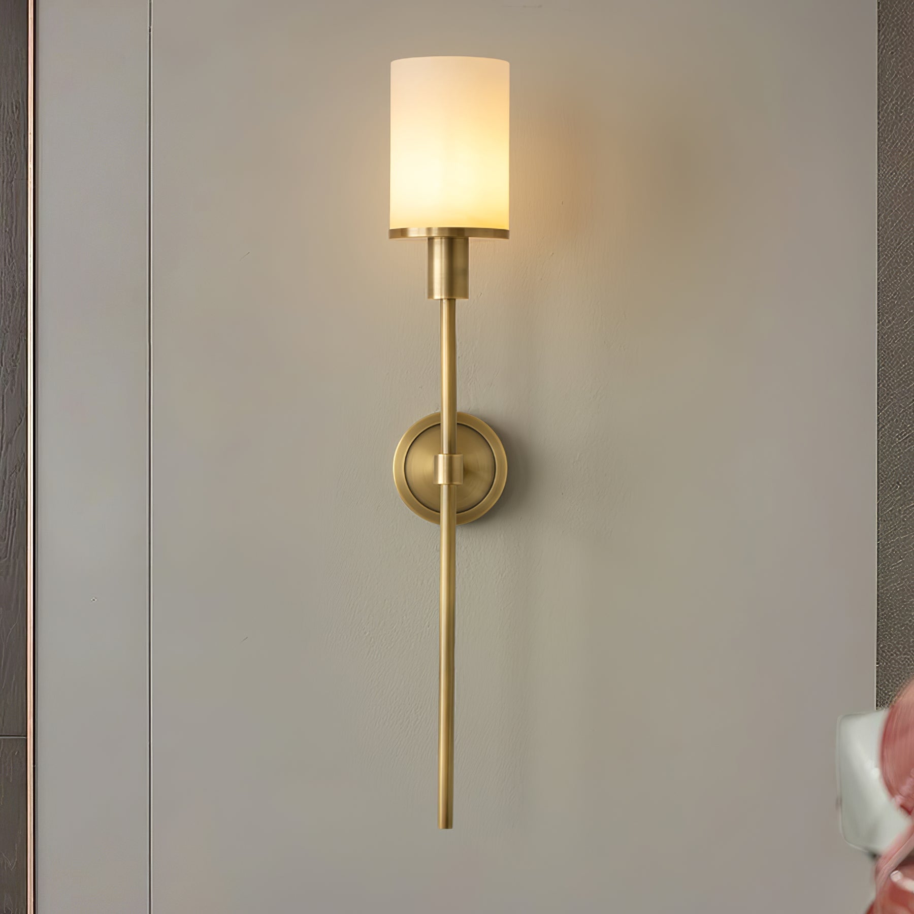 Mycara Nordic Art Classic Alabaster Sconce Wall lamp-Neutral Decor