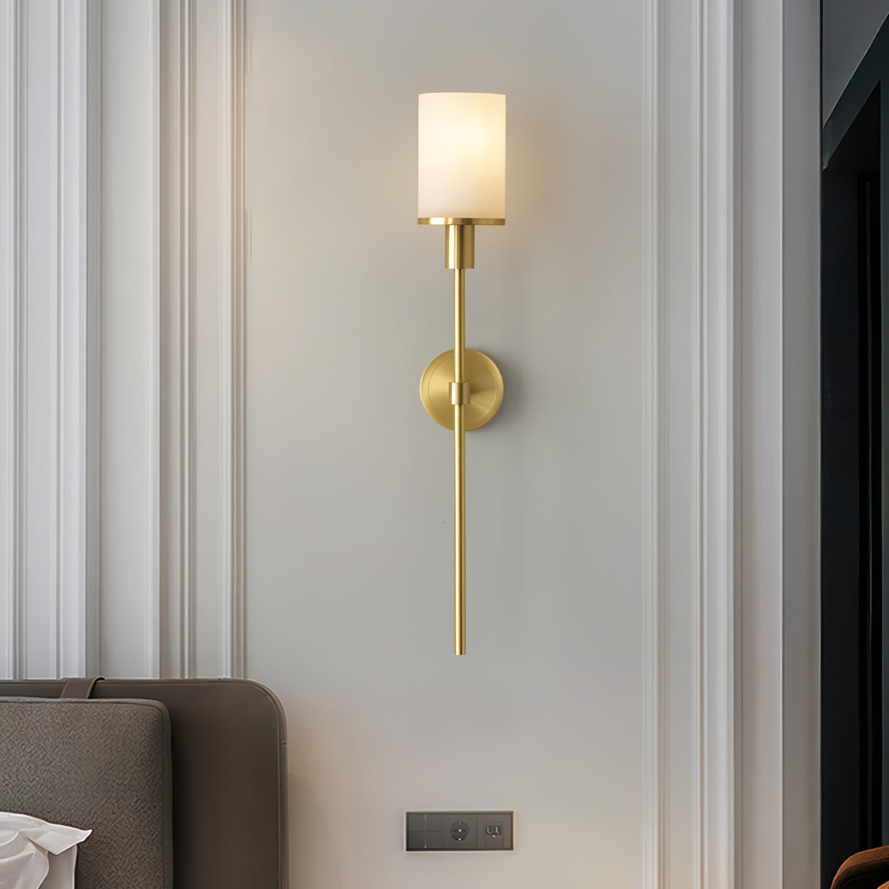 Mycara Nordic Art Classic Alabaster Sconce Wall lamp-Neutral Decor