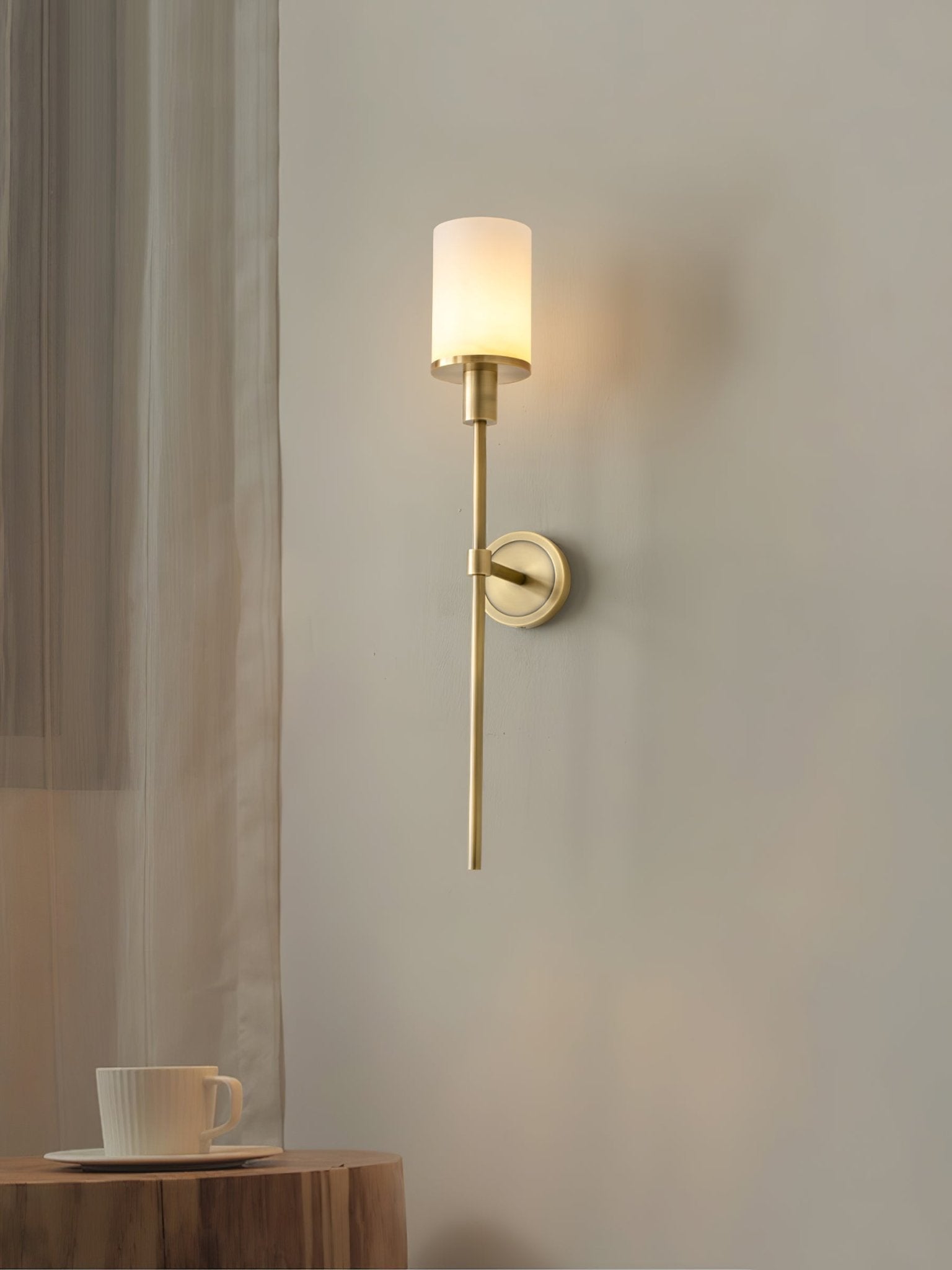 Mycara Nordic Art Classic Alabaster Sconce Wall lamp-Neutral Decor