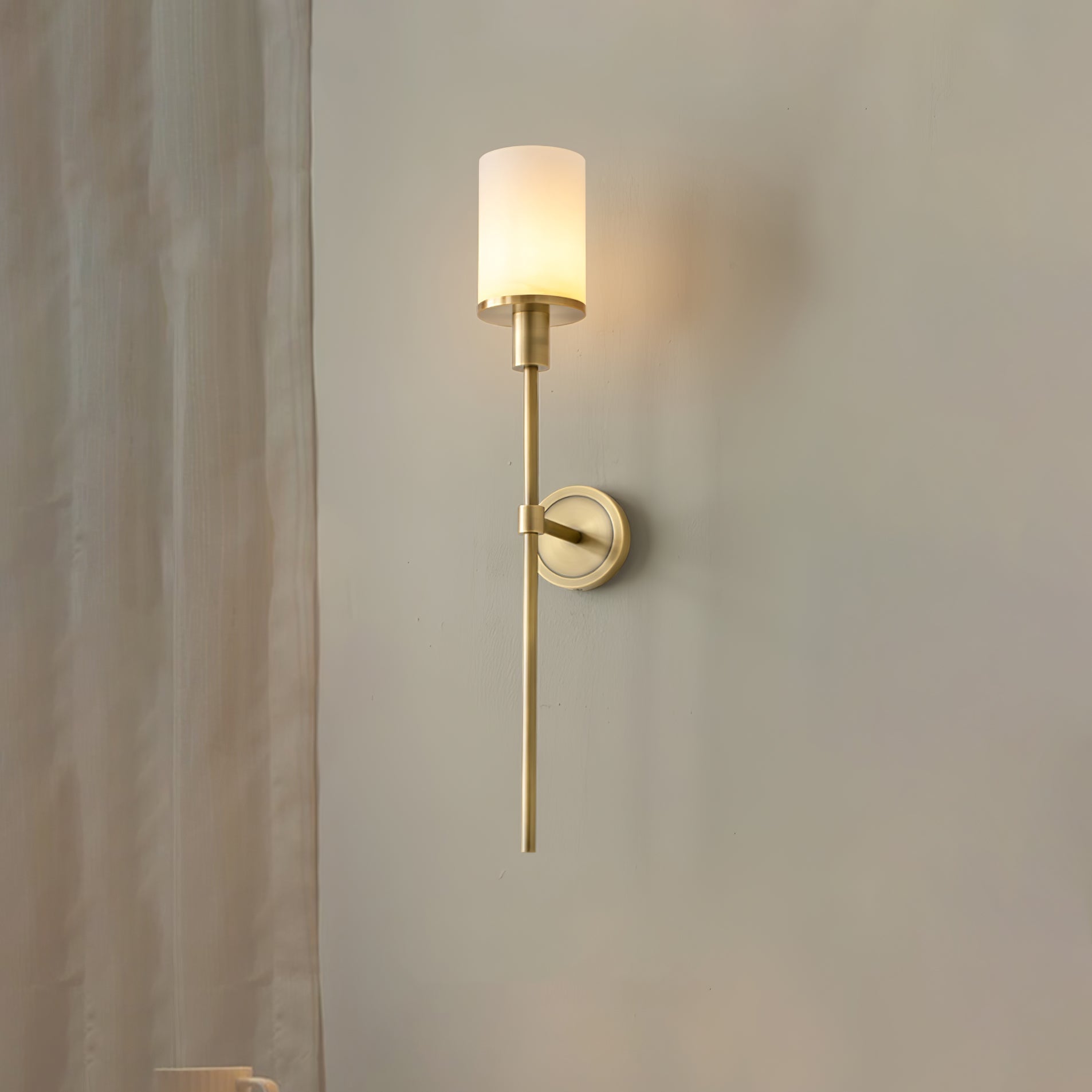 Mycara Nordic Art Classic Alabaster Sconce Wall lamp-Neutral Decor