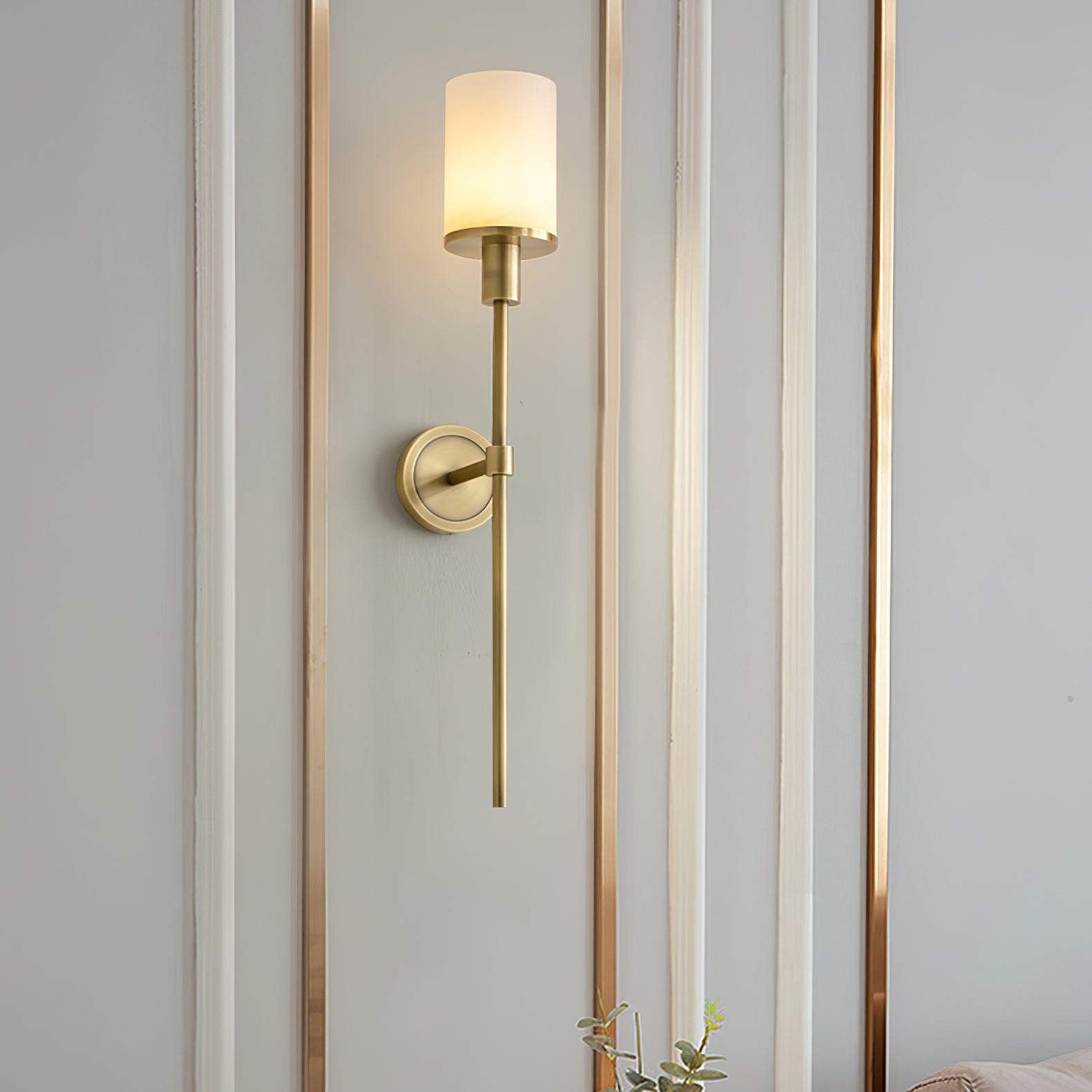 Mycara Nordic Art Classic Alabaster Sconce Wall lamp-Neutral Decor