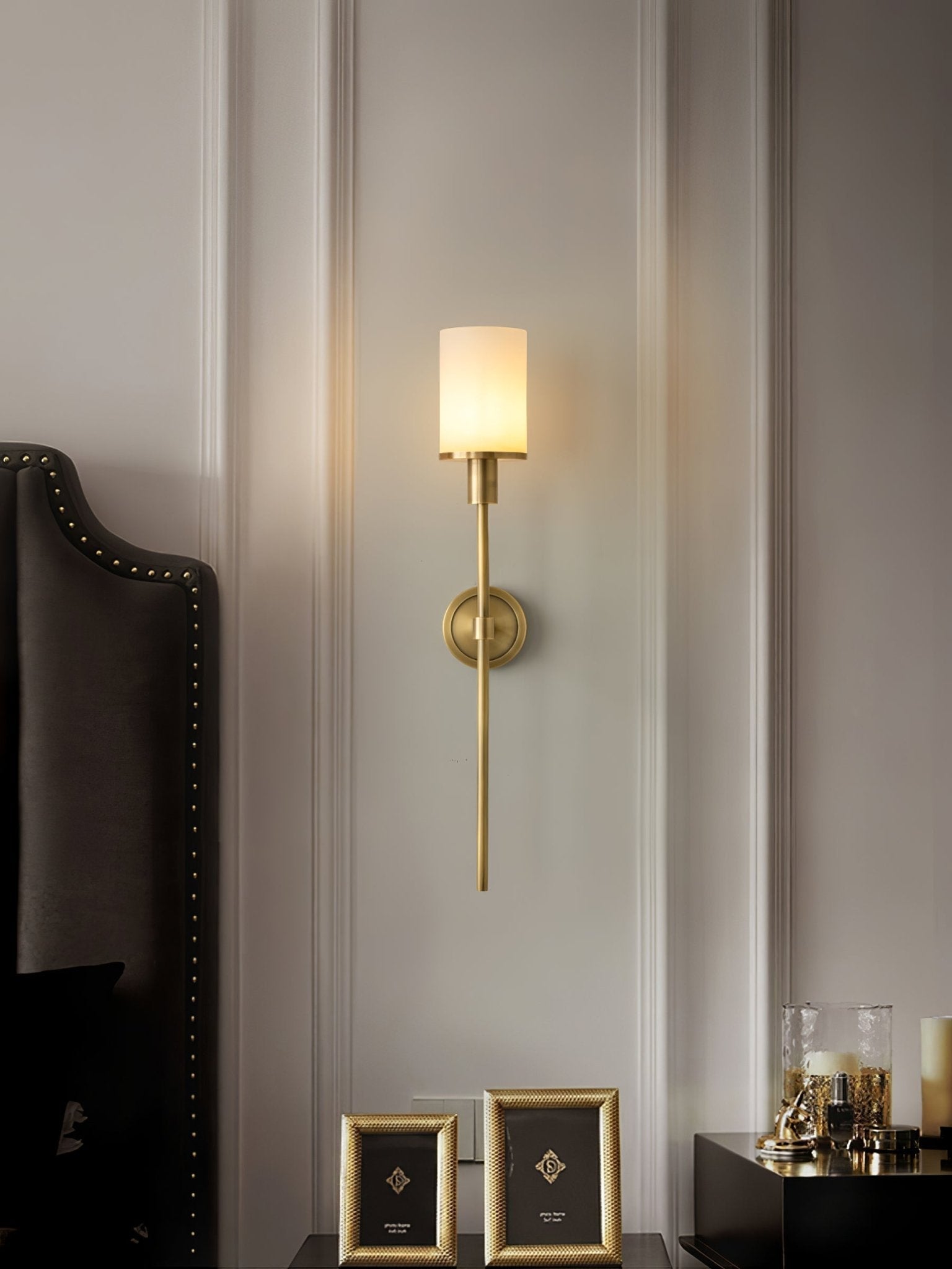 Mycara Nordic Art Classic Alabaster Sconce Wall lamp-Neutral Decor