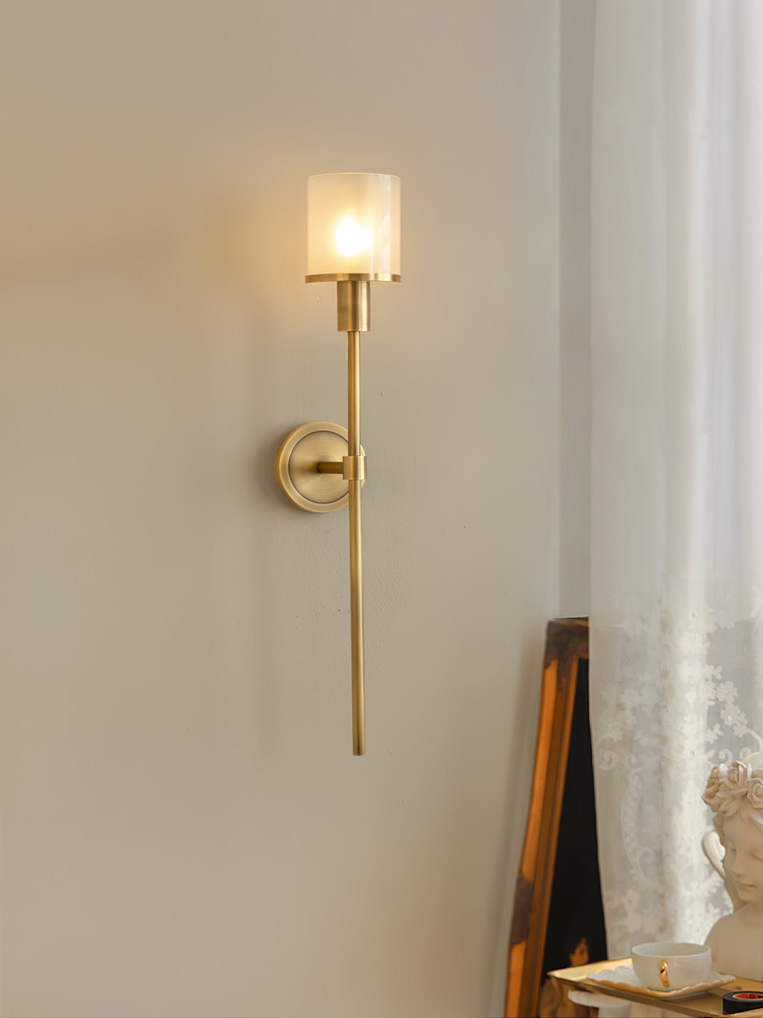 Mycara Nordic Art Classic Alabaster Sconce Wall lamp-Neutral Decor