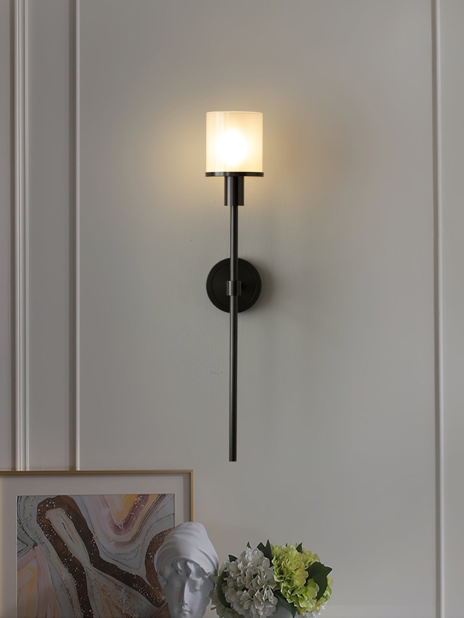 Mycara Nordic Art Classic Alabaster Sconce Wall lamp-Neutral Decor