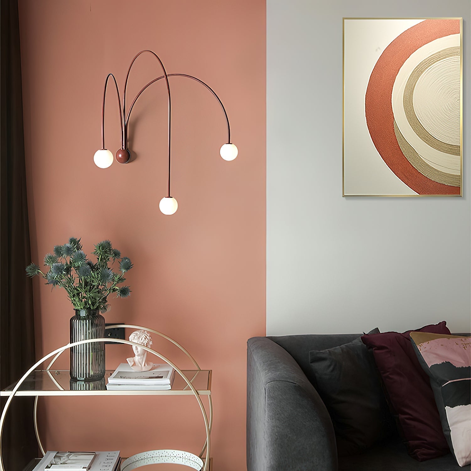 Porthyn Finale Wall Lamp-Neutral Decor