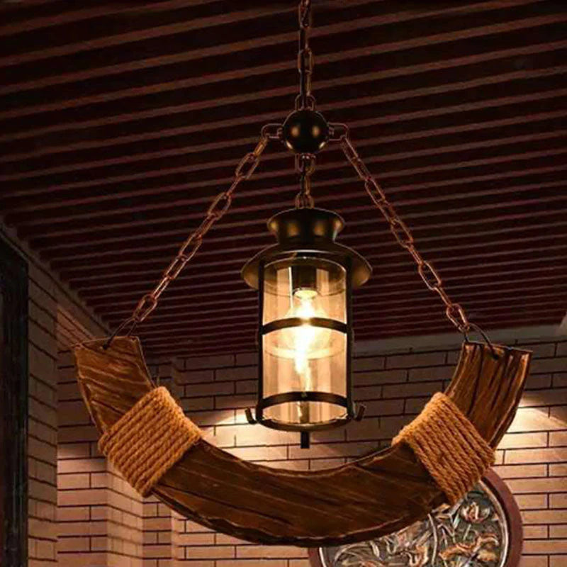 Epoch Decorative Pendant Light Wood Brown Dining Room Living Room - Neutral Decor