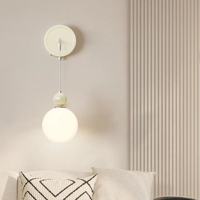 Valentina Modern LED Indoor Wall Lamp Red/Coffee Metal/Glass Bedroom - Neutral Decor