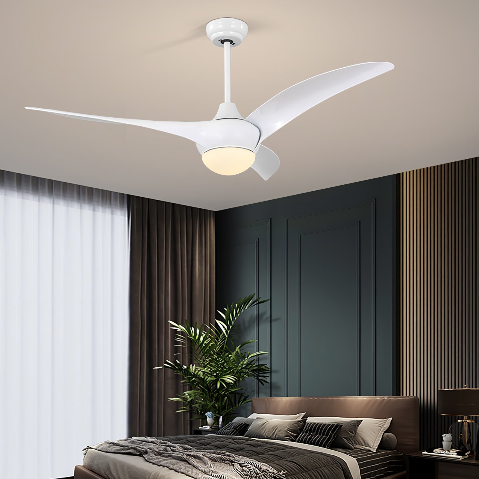 Durven Natural Traditional Ceiling Fan Light-Neutral Decor