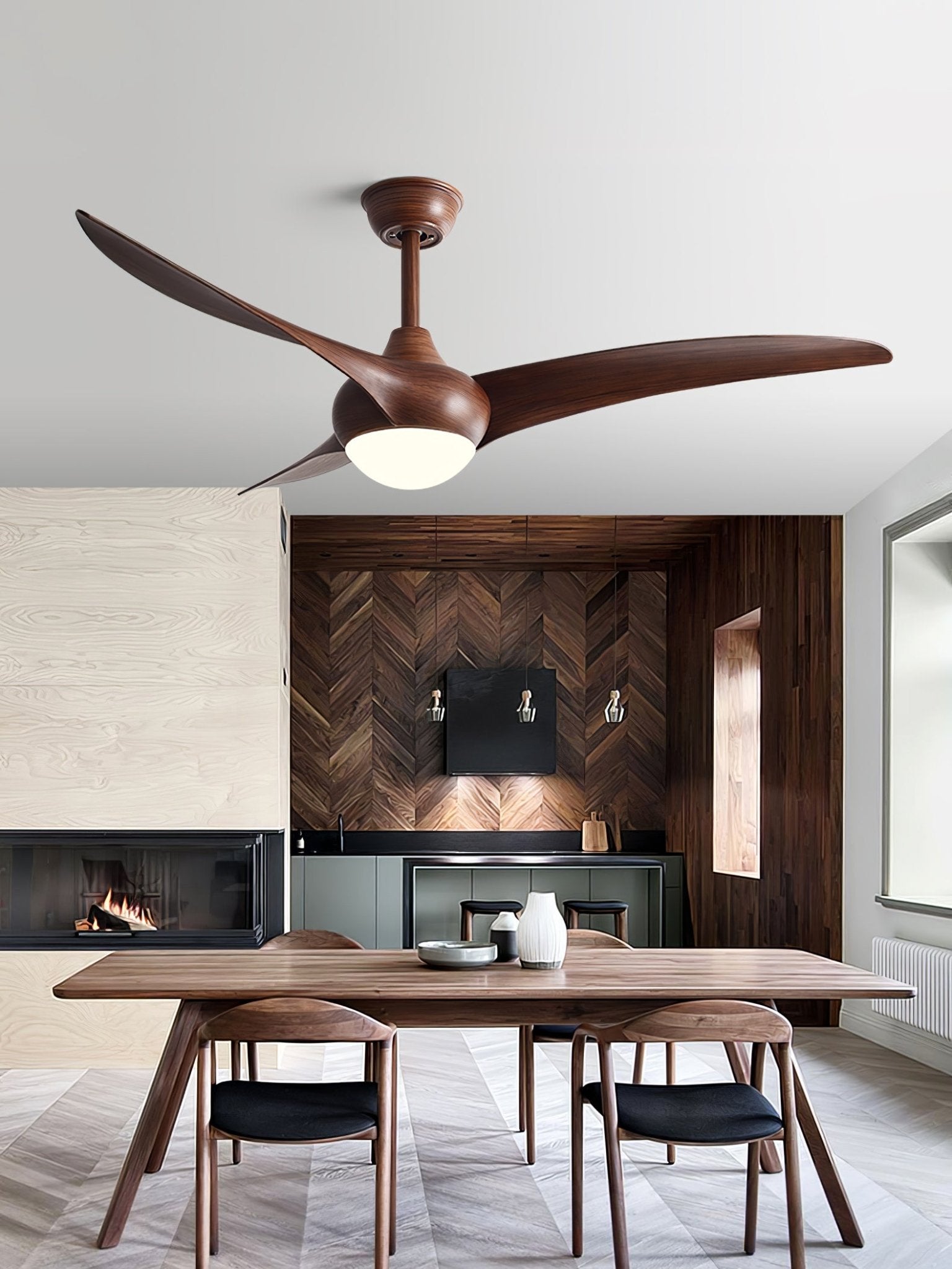 Durven Natural Traditional Ceiling Fan Light-Neutral Decor