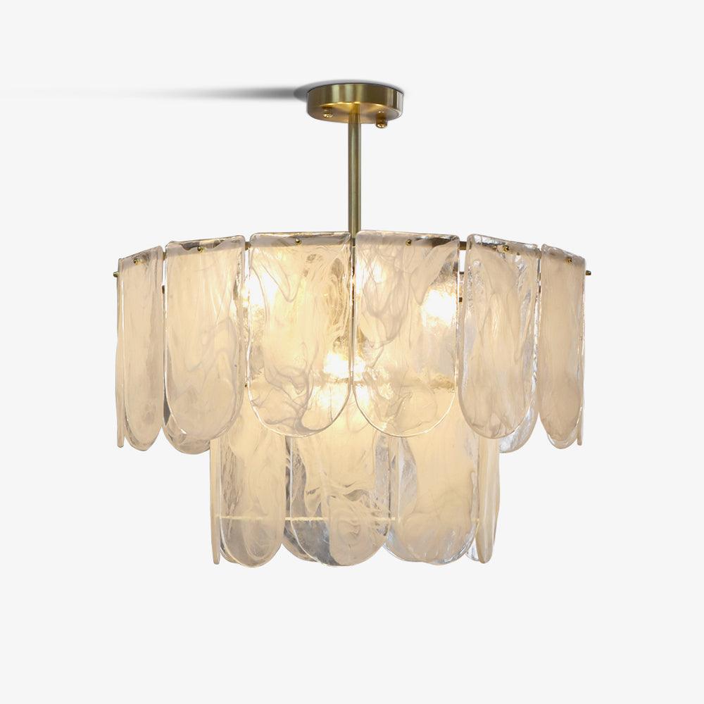 Lustra Chandelier Traditional Classic Glass Metal-Neutral Decor