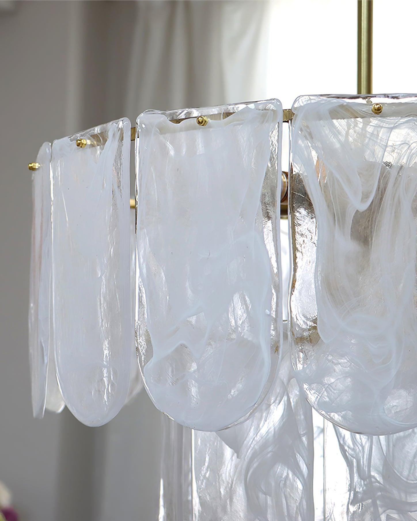 Lustra Chandelier Traditional Classic Glass Metal-Neutral Decor