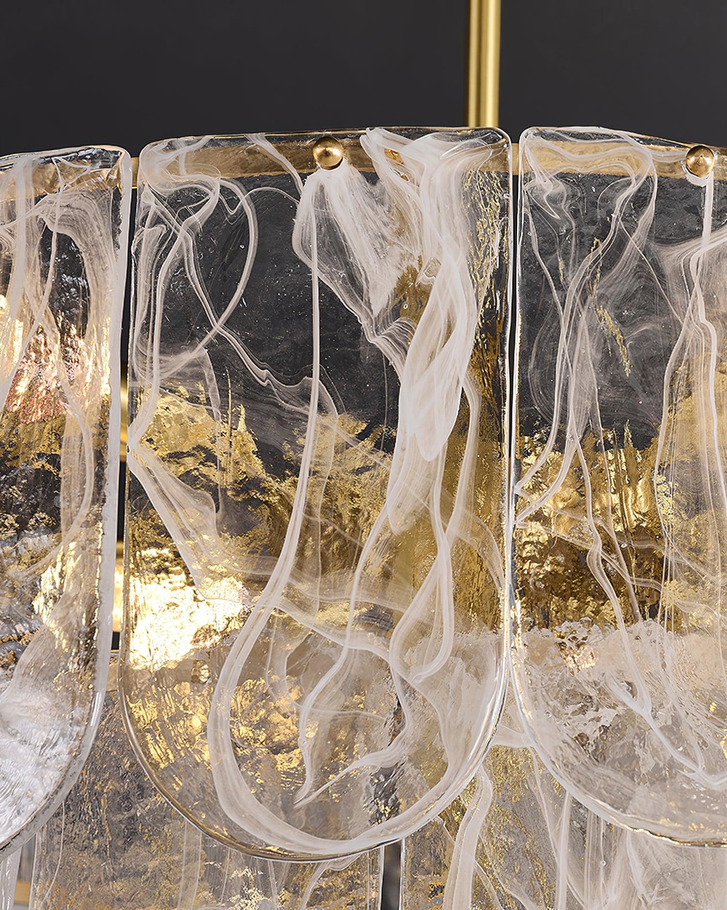 Lustra Chandelier Traditional Classic Glass Metal-Neutral Decor