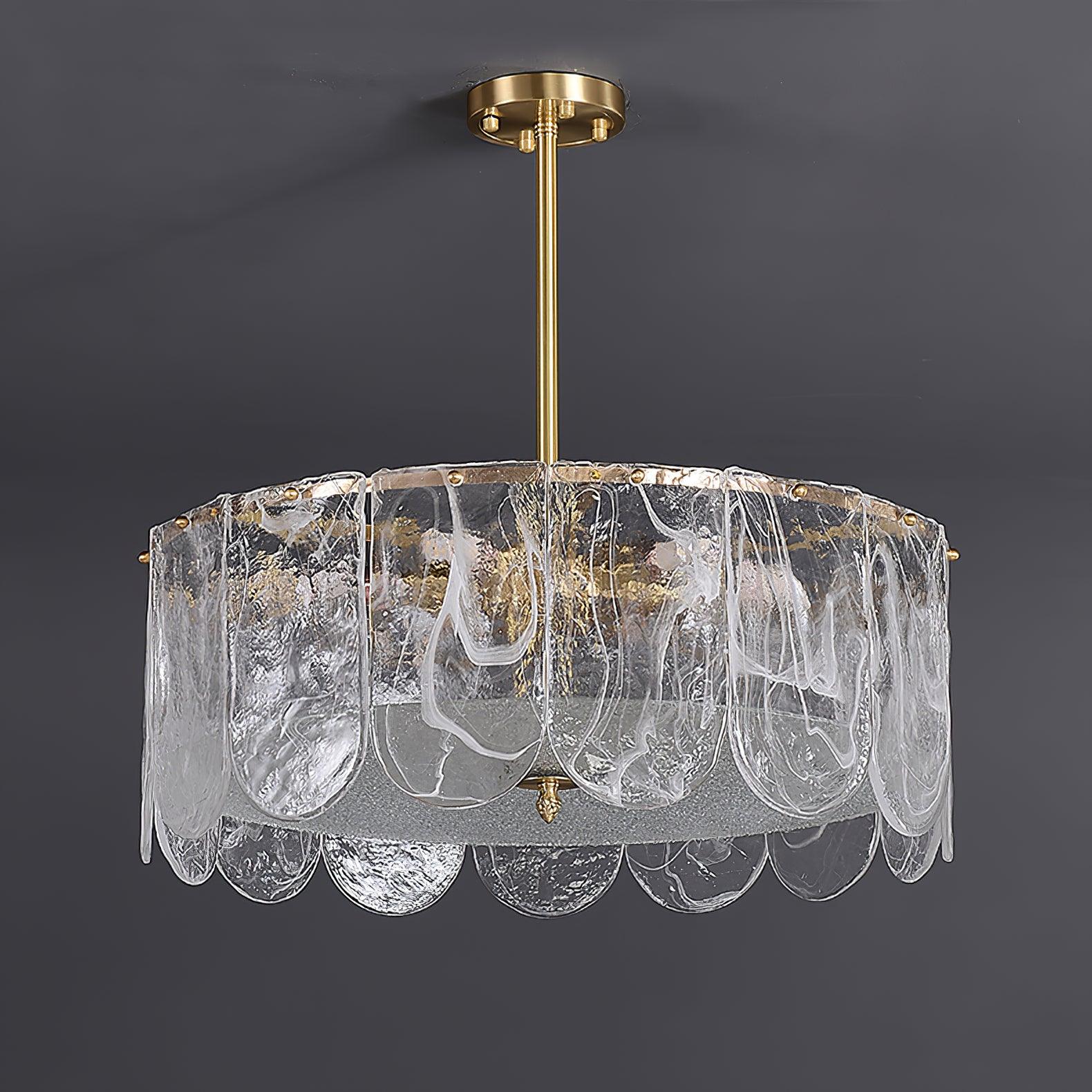 Lustra Chandelier Traditional Classic Glass Metal-Neutral Decor