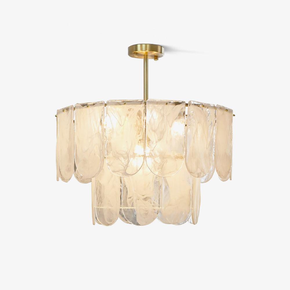 Lustra Chandelier Traditional Classic Glass Metal-Neutral Decor