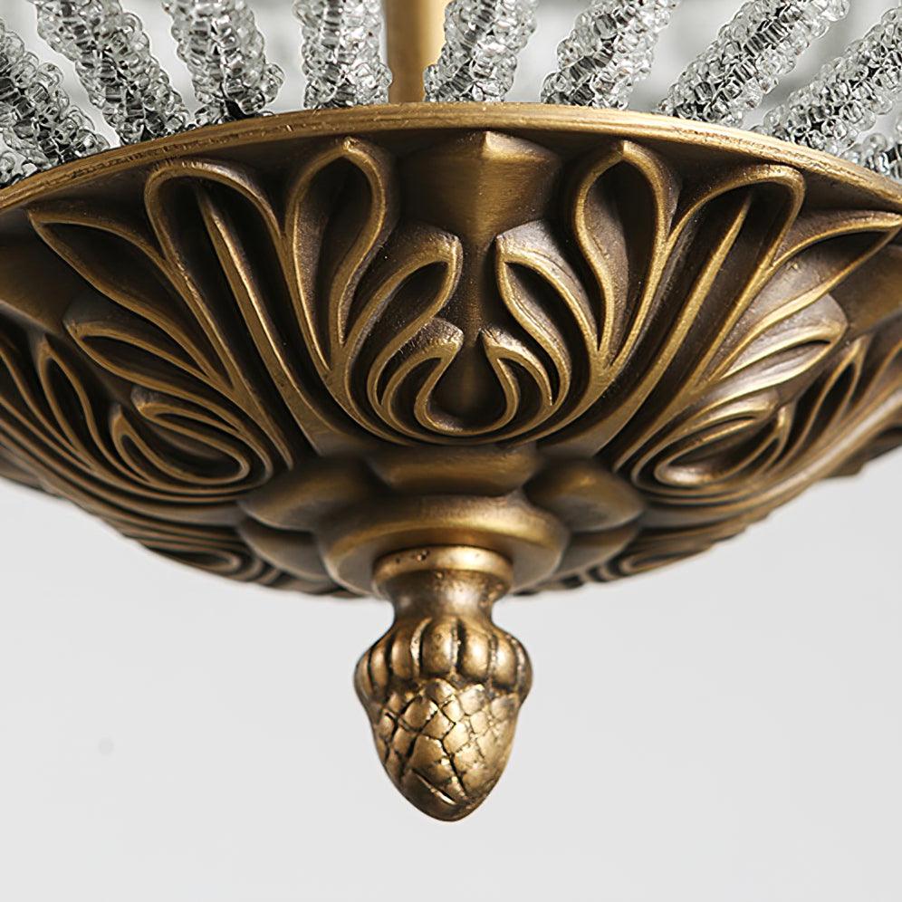 Jelt Chandelier Gold Globe Crystal Vintage-Neutral Decor