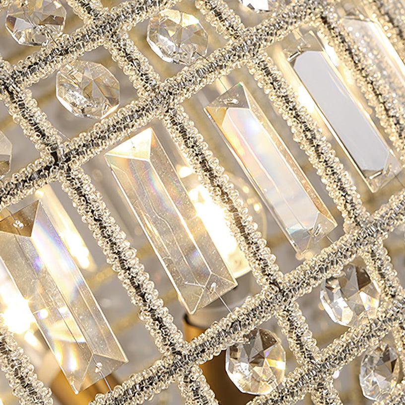 Jelt Chandelier Gold Globe Crystal Vintage-Neutral Decor