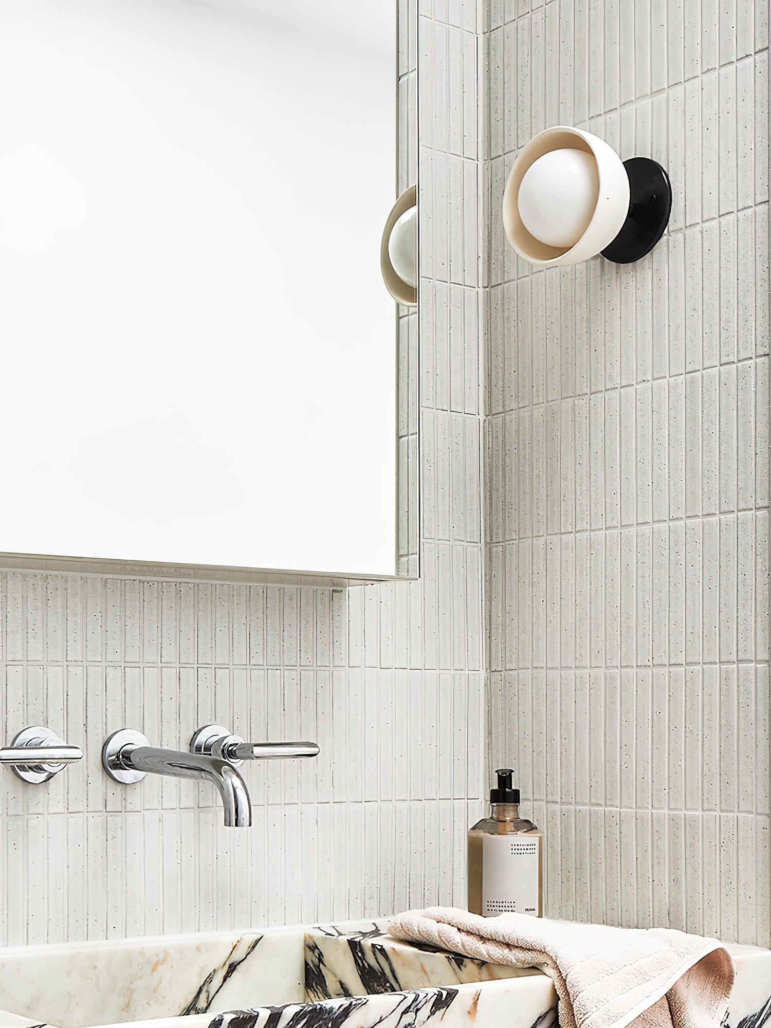 Lia Travertine Wall Light-Neutral Decor