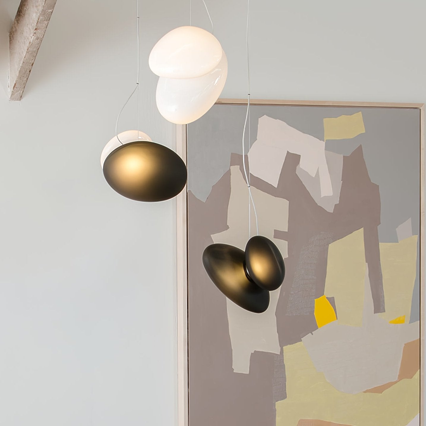 Mervan Frosted Glass Pendant Light-Neutral Decor