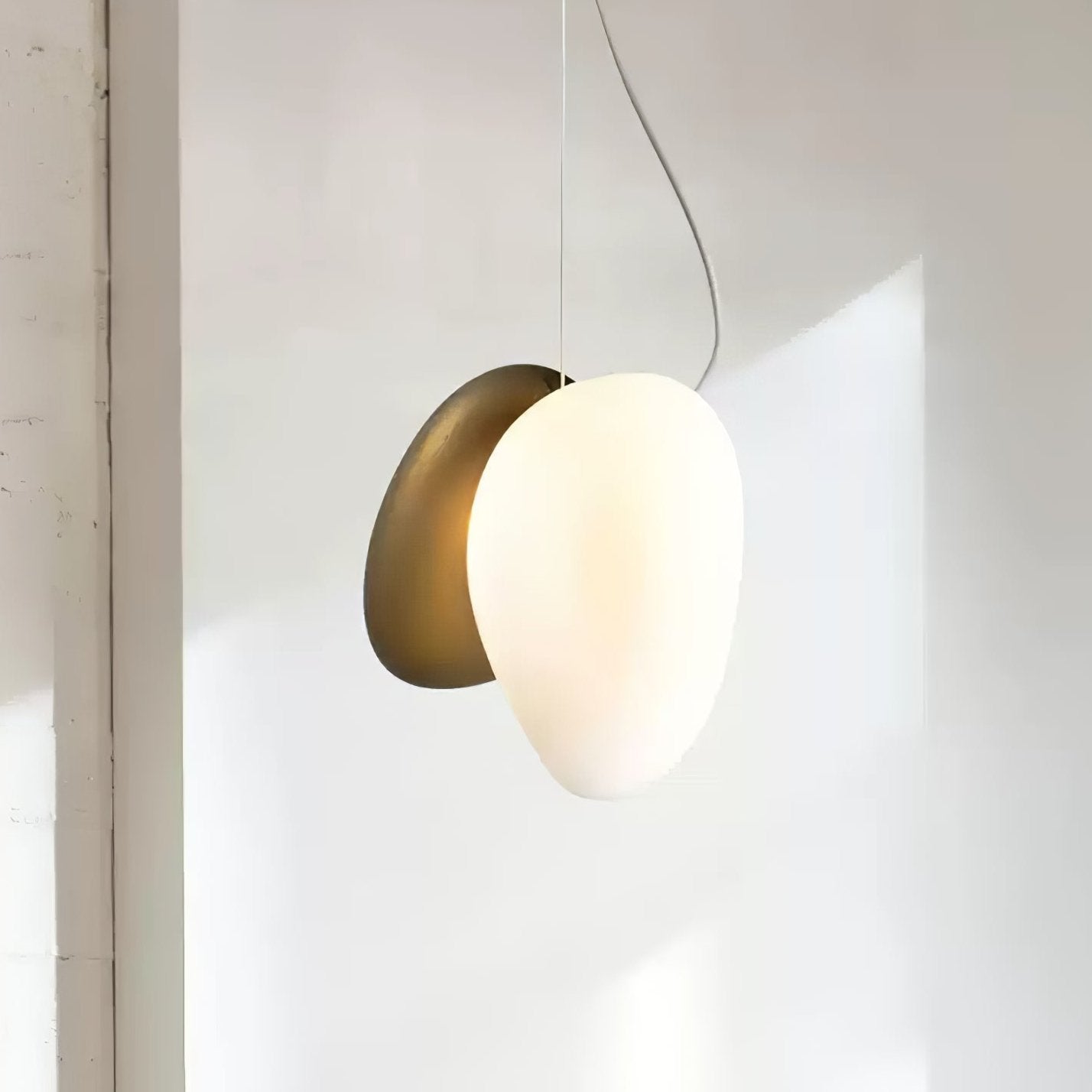 Mervan Frosted Glass Pendant Light-Neutral Decor