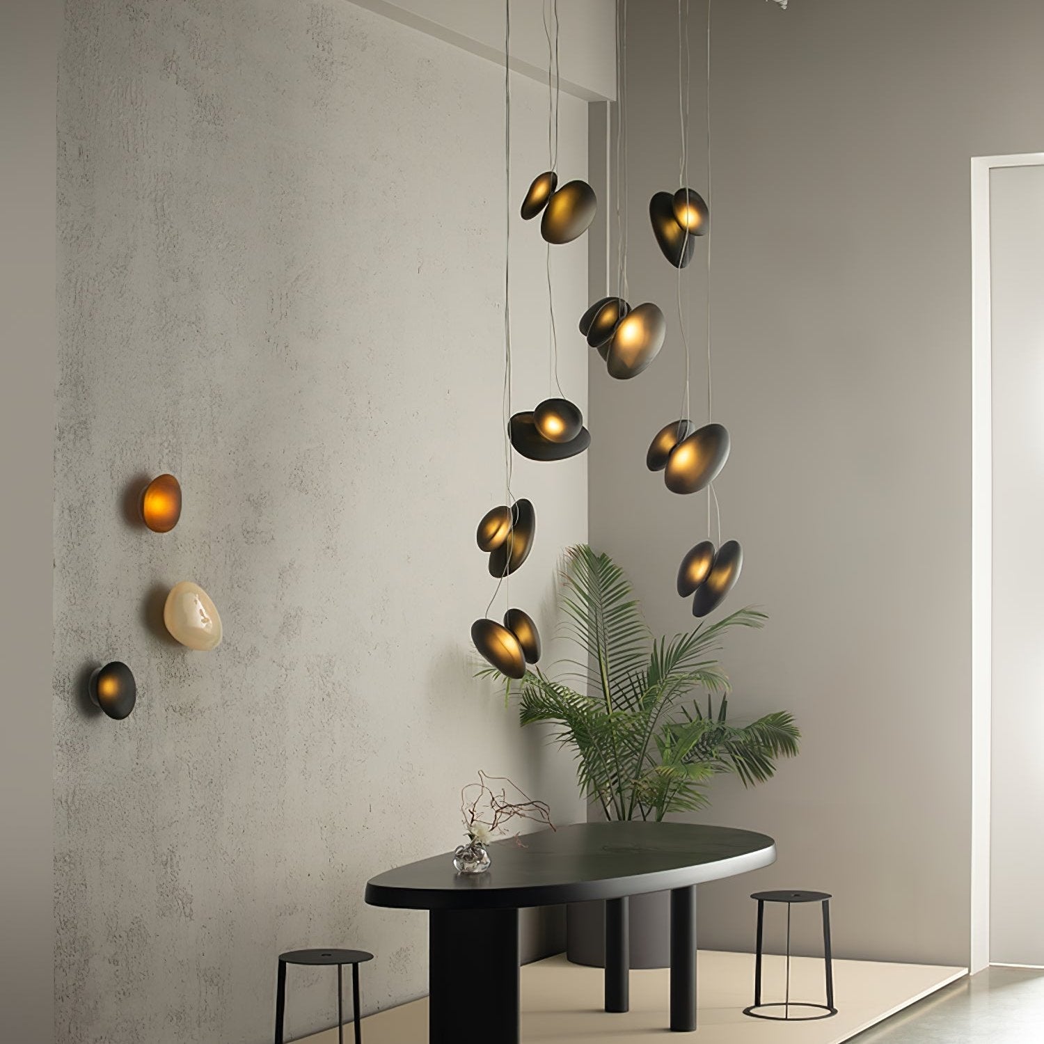 Mervan Frosted Glass Pendant Light-Neutral Decor