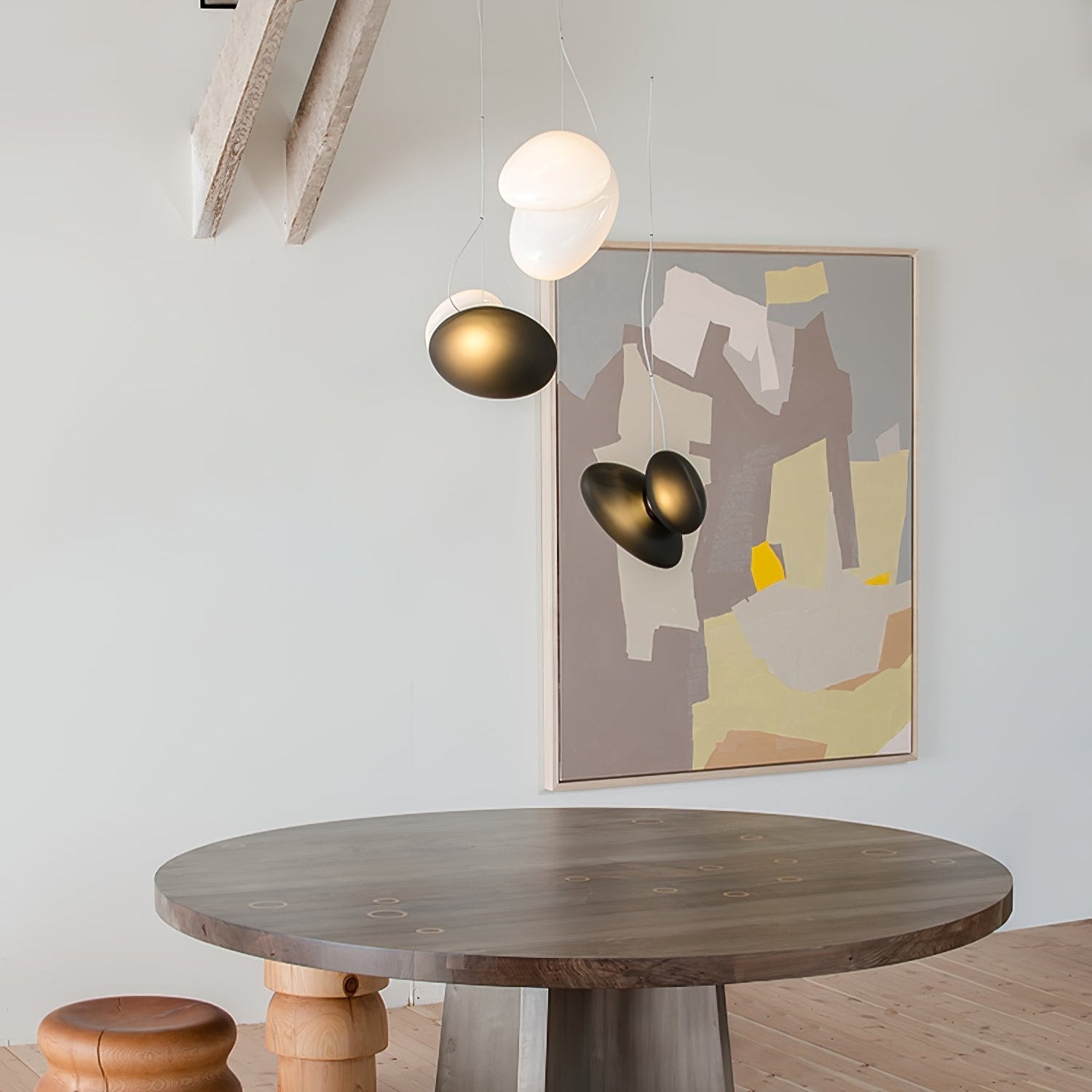 Mervan Frosted Glass Pendant Light-Neutral Decor