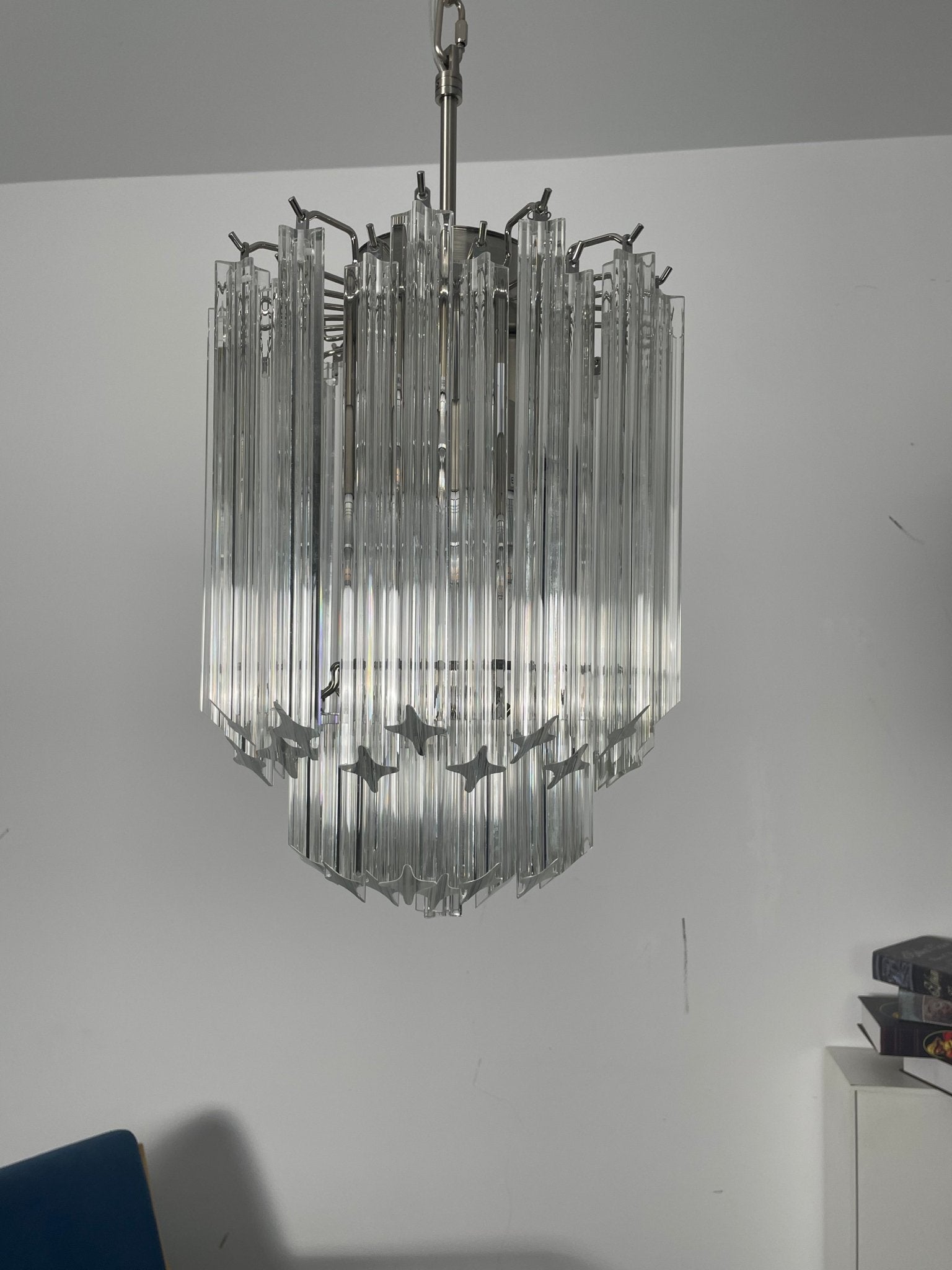Luph Transparant Murano Glass Prism Chandelier-Neutral Decor