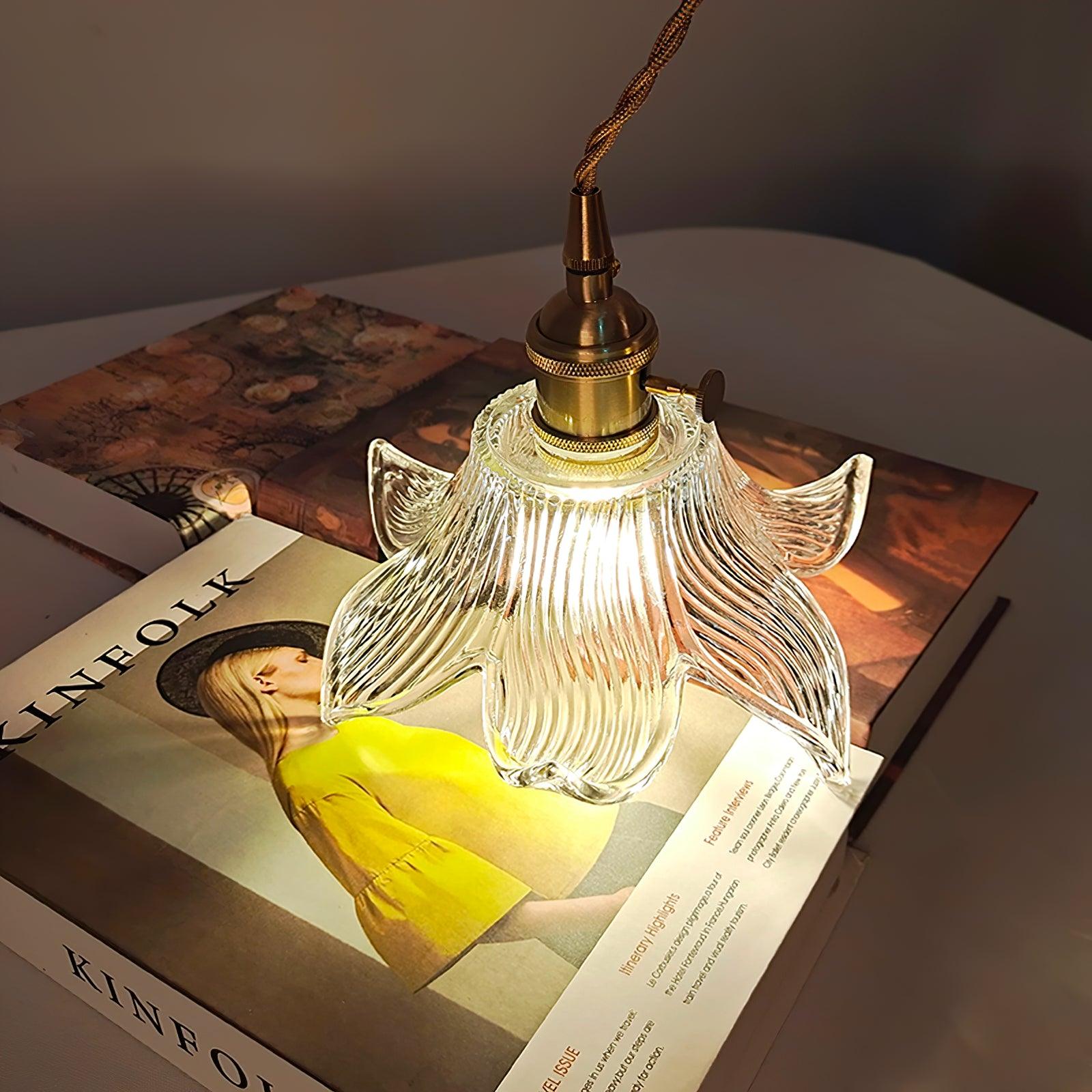 Aell Brass & Glass Glam Pendant Light-Neutral Decor