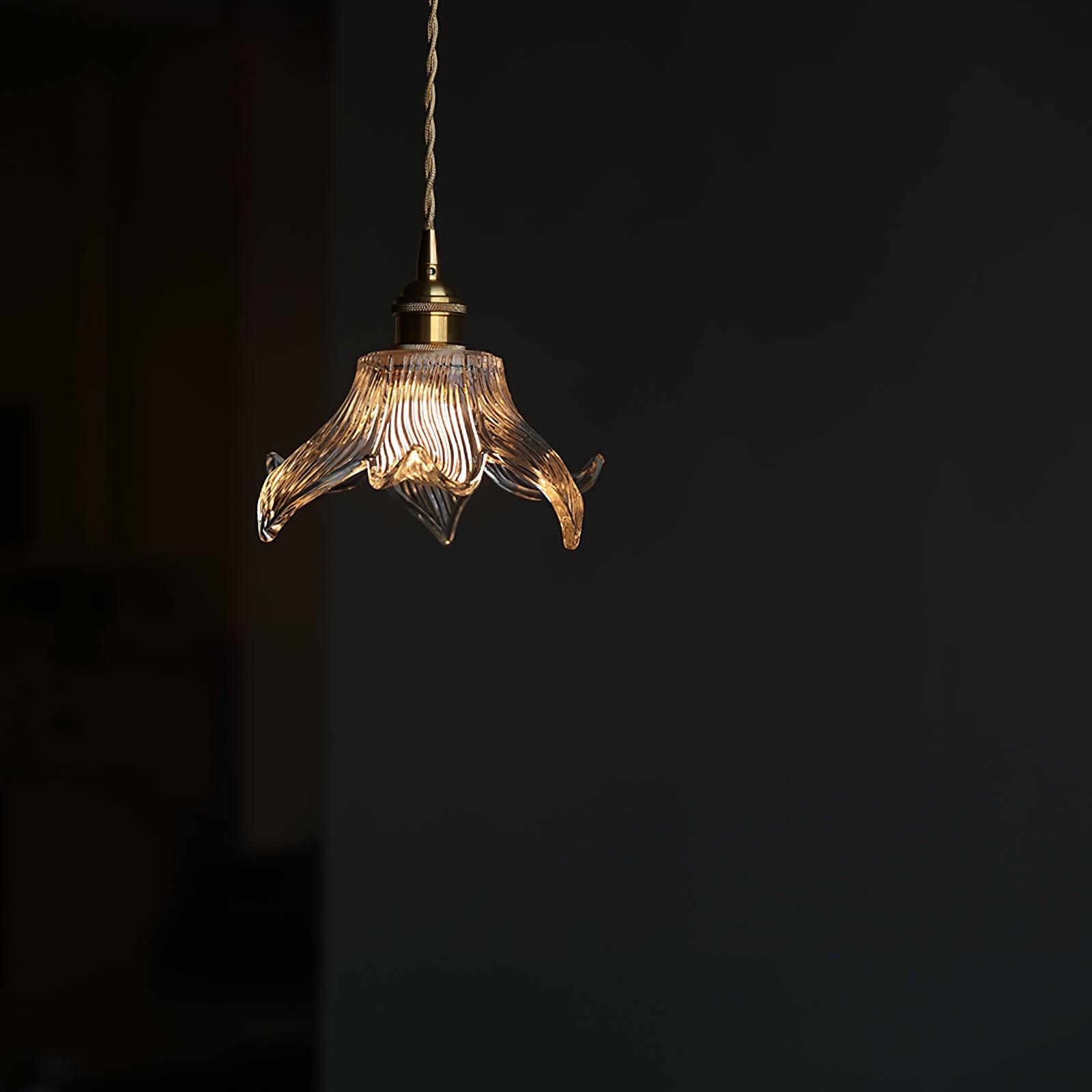 Aell Brass & Glass Glam Pendant Light-Neutral Decor