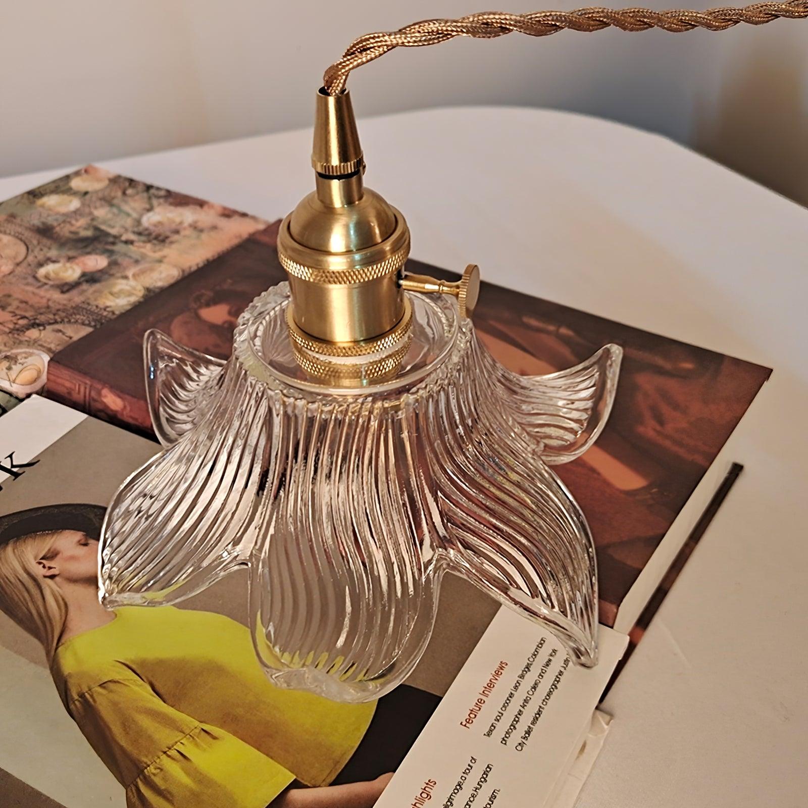 Aell Brass & Glass Glam Pendant Light-Neutral Decor