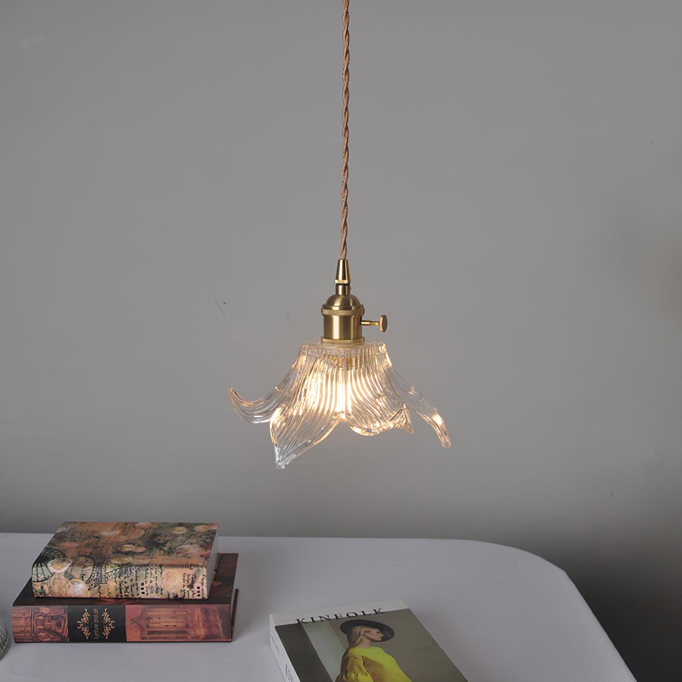 Aell Brass & Glass Glam Pendant Light-Neutral Decor