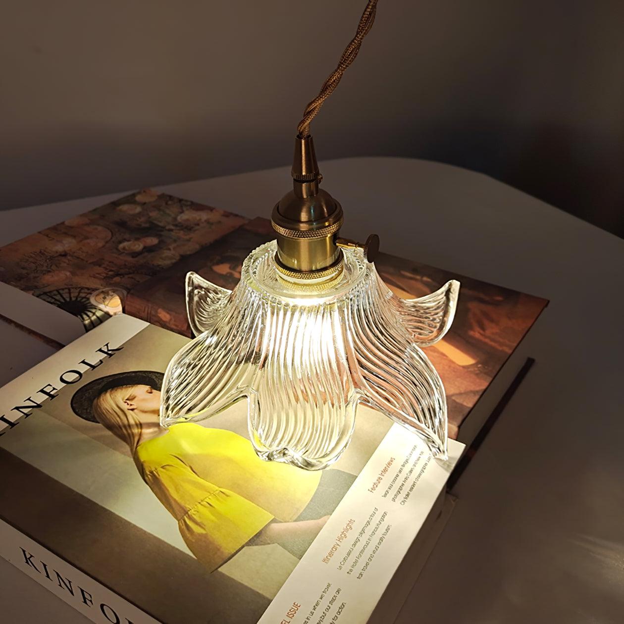 Aell Brass & Glass Glam Pendant Light-Neutral Decor