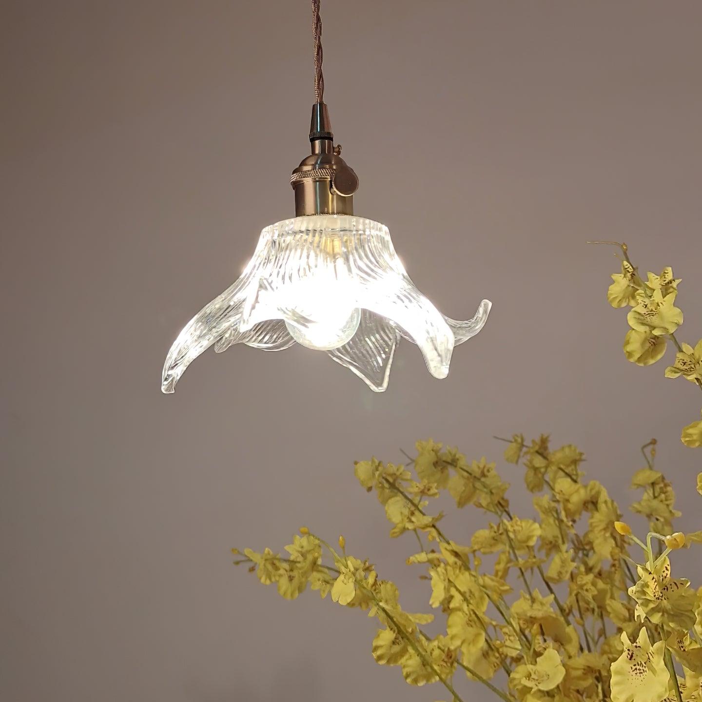 Aell Brass & Glass Glam Pendant Light-Neutral Decor