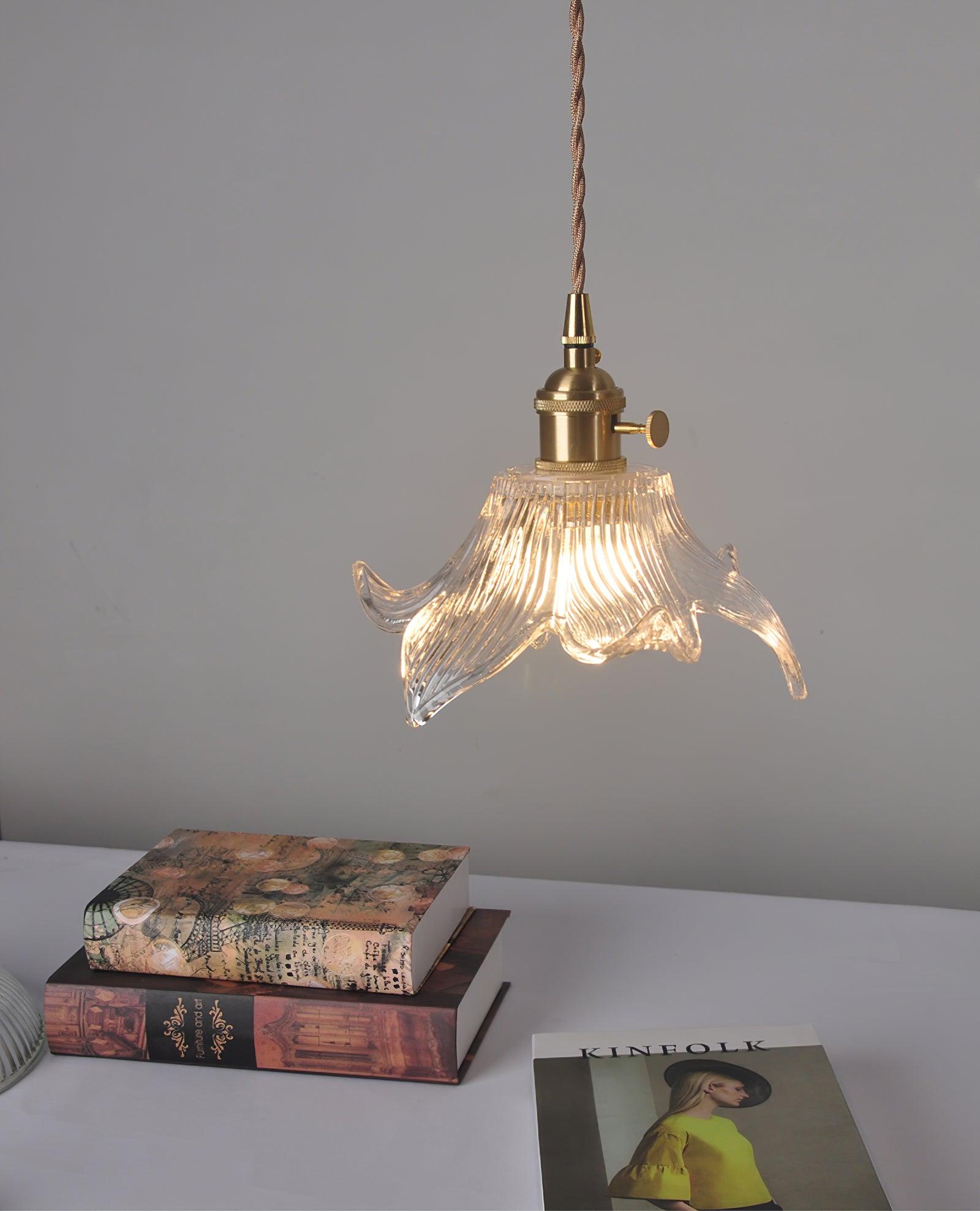 Aell Brass & Glass Glam Pendant Light-Neutral Decor