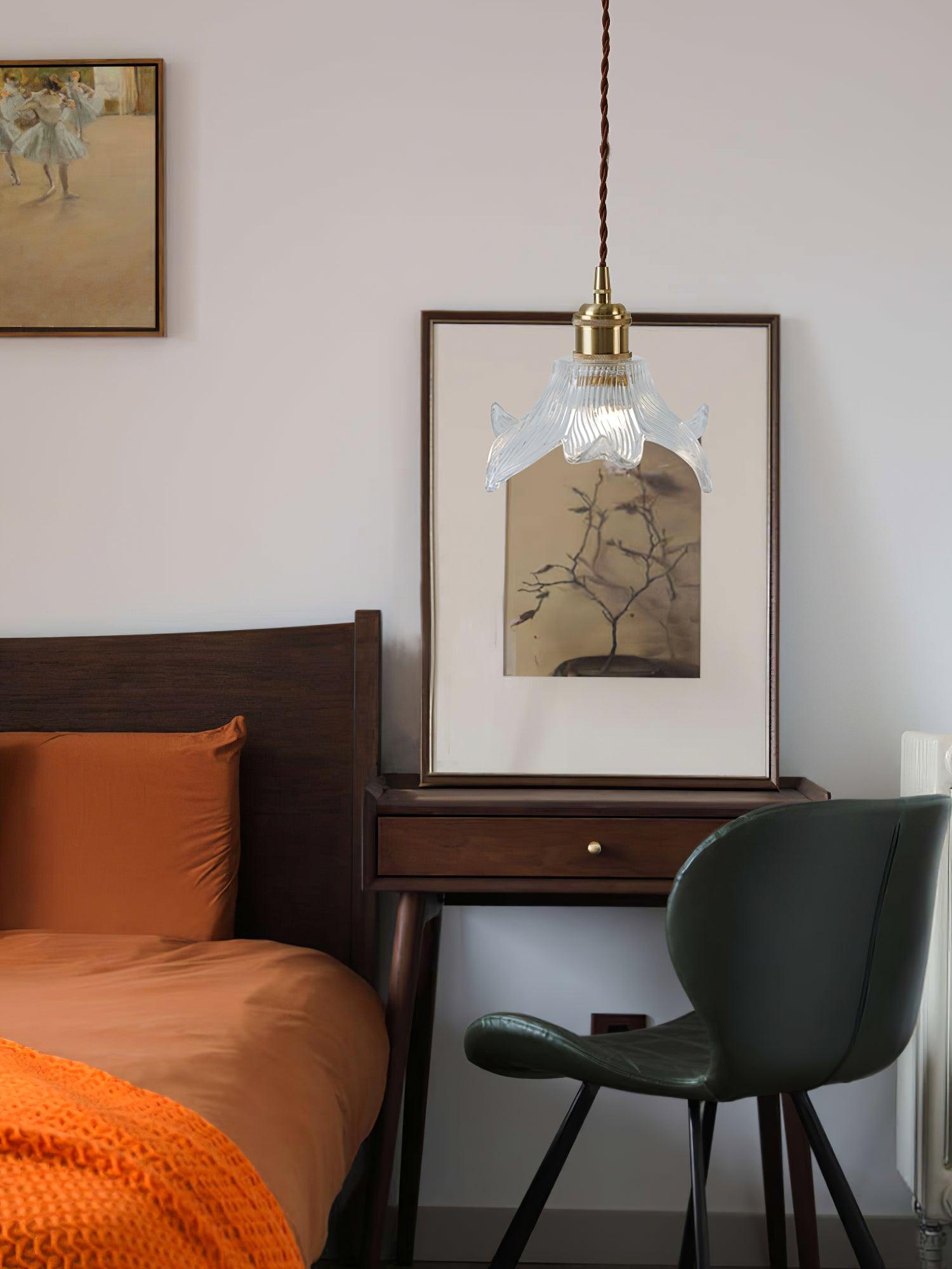Aell Brass & Glass Glam Pendant Light-Neutral Decor