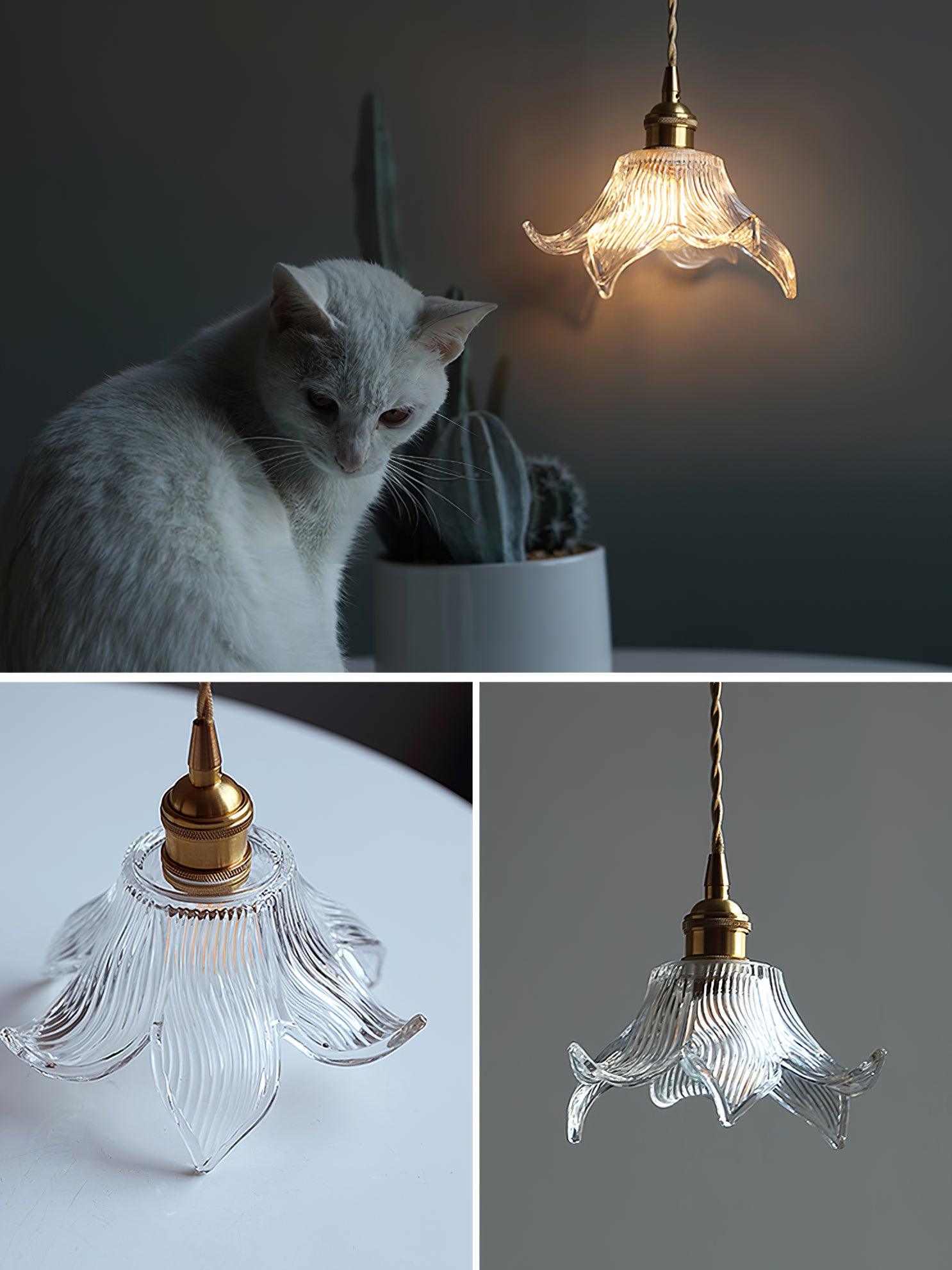 Aell Brass & Glass Glam Pendant Light-Neutral Decor