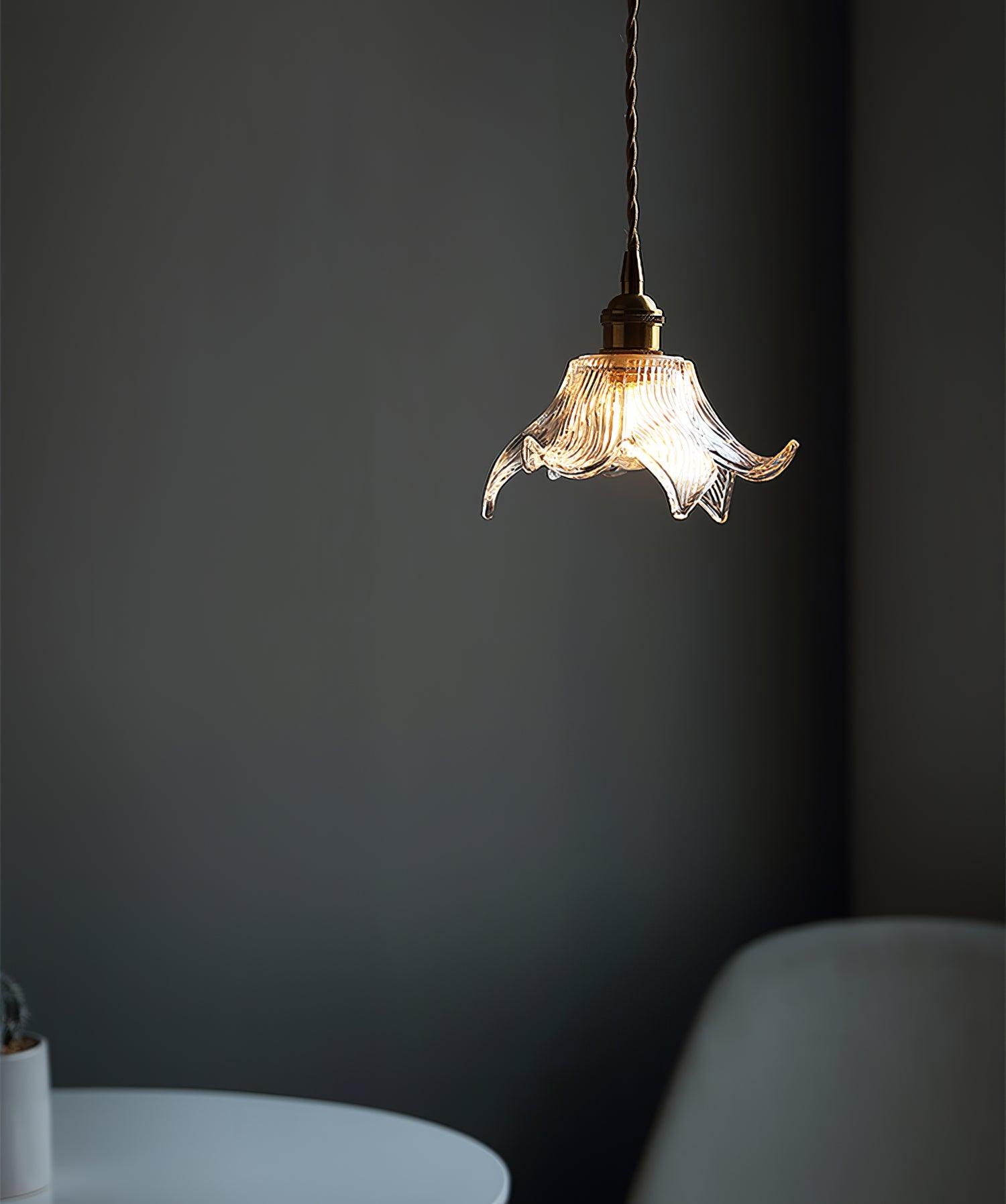 Aell Brass & Glass Glam Pendant Light-Neutral Decor