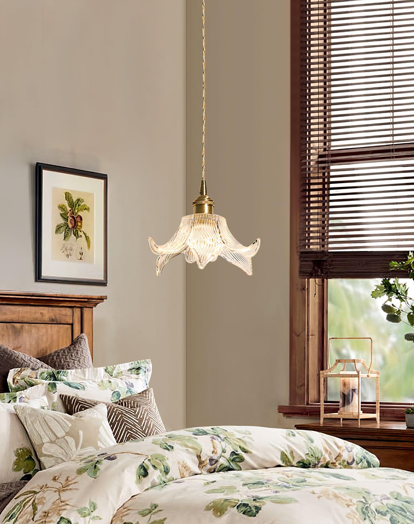 Aell Brass & Glass Glam Pendant Light-Neutral Decor