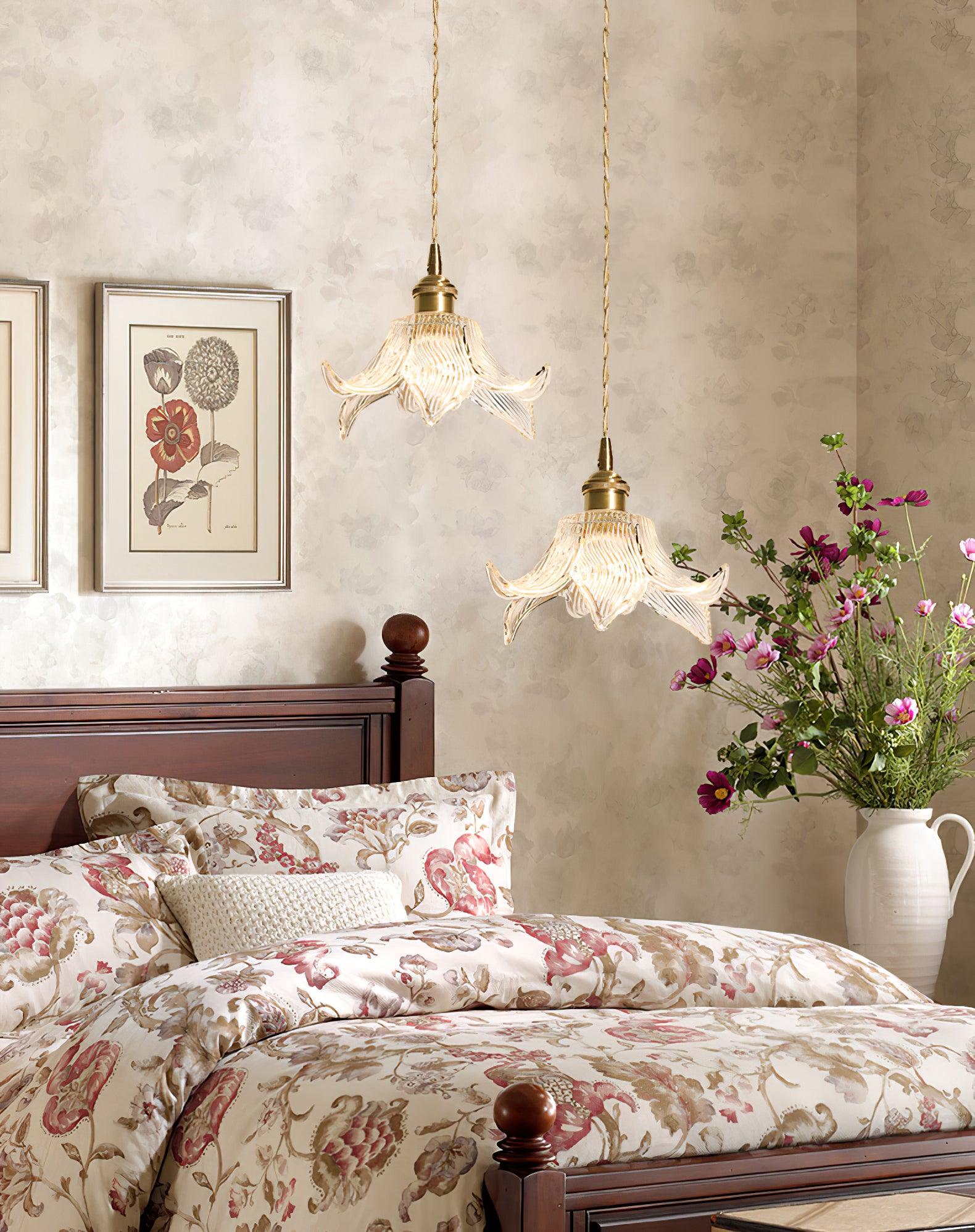 Aell Brass & Glass Glam Pendant Light-Neutral Decor