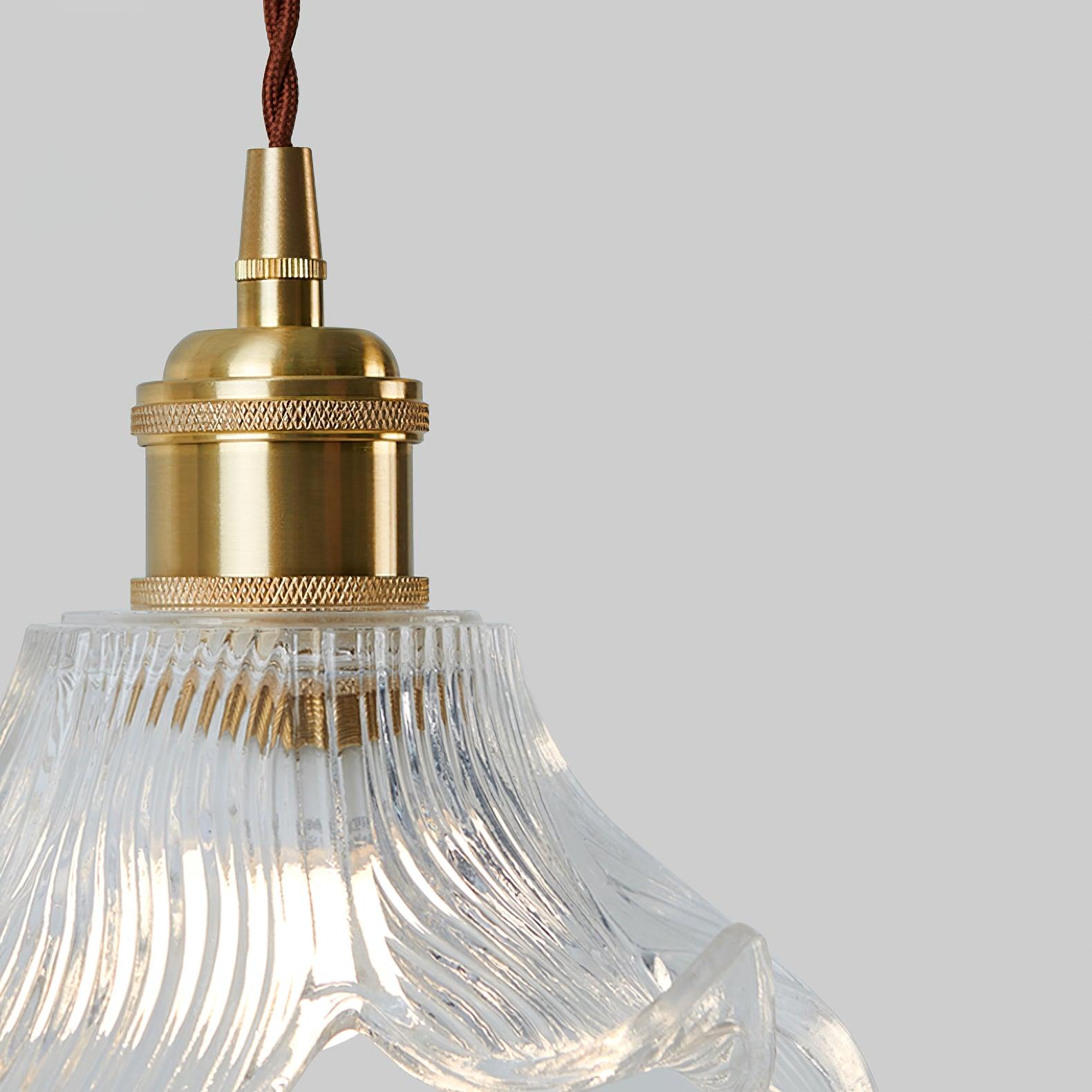 Aell Brass & Glass Glam Pendant Light-Neutral Decor