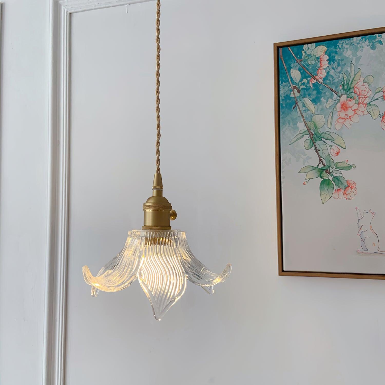 Aell Brass & Glass Glam Pendant Light-Neutral Decor